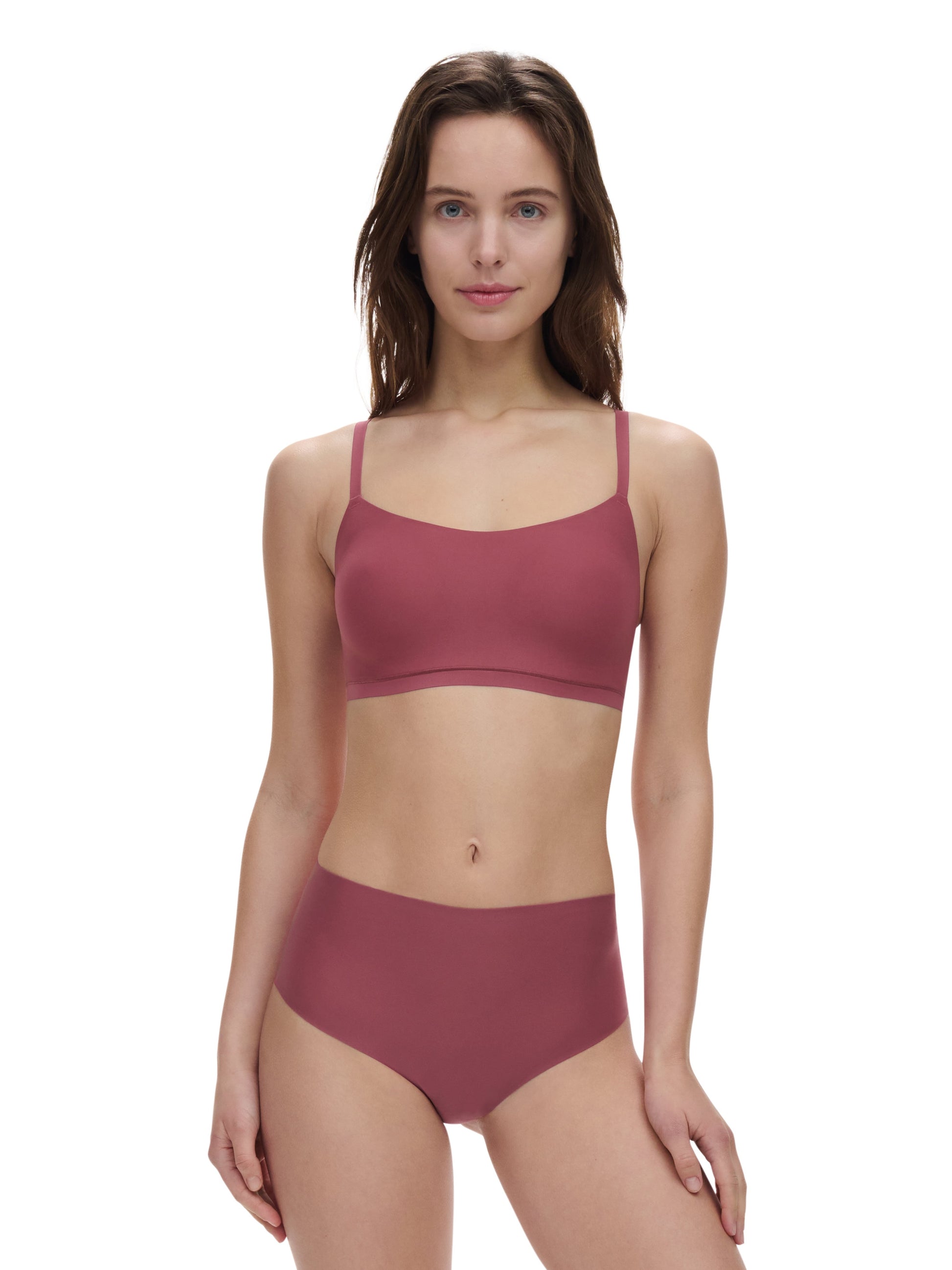 SOFTSTRETCH Bustier mit Rundhalsausschnitt (Sepia)