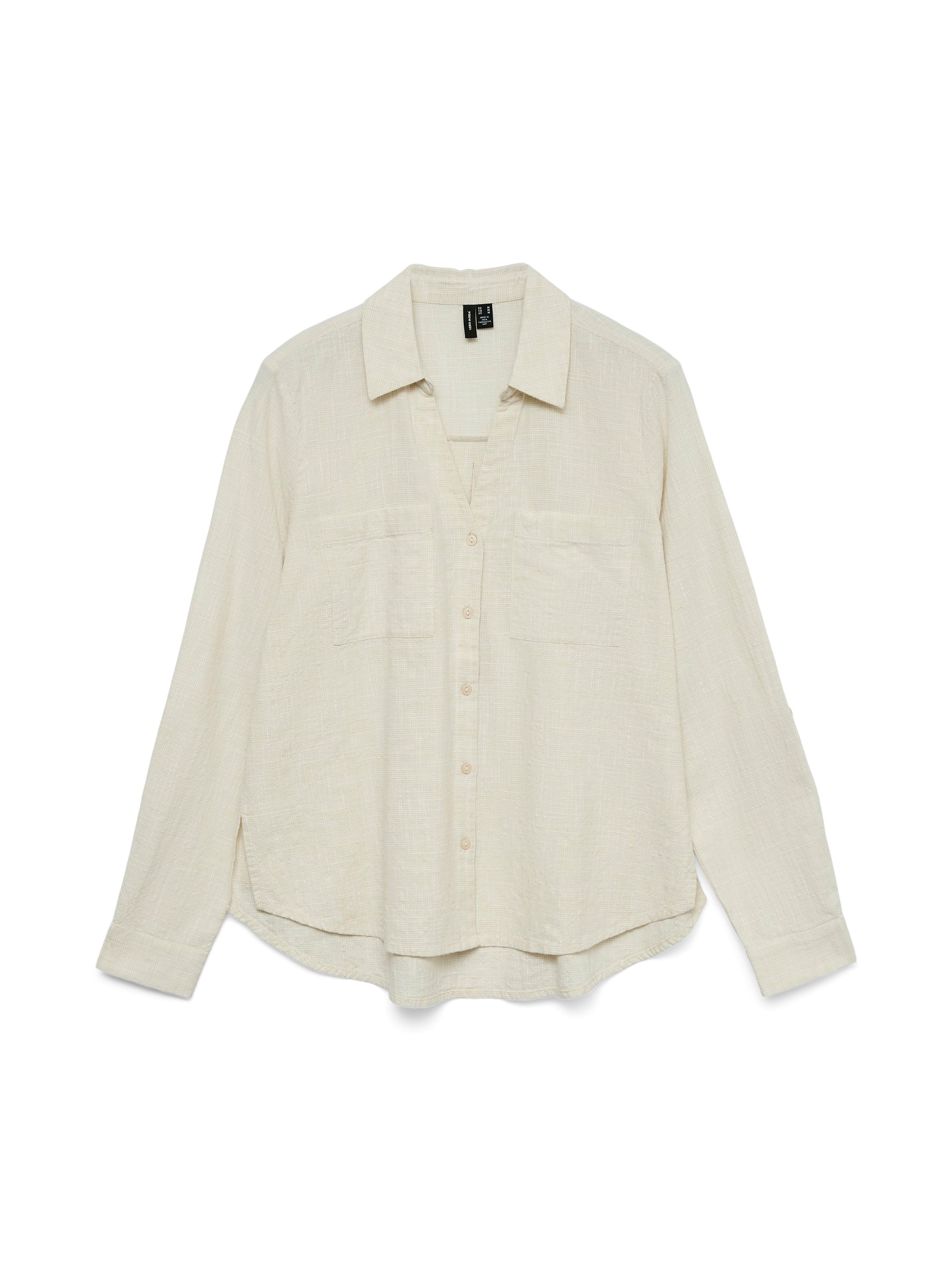 Vmthilde Ls Shirt Wvn Noos (Silver Lin)
