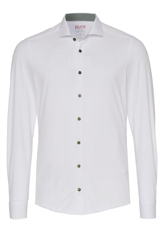 PURE- Functional Hemd Langarm (Uni Weiß)