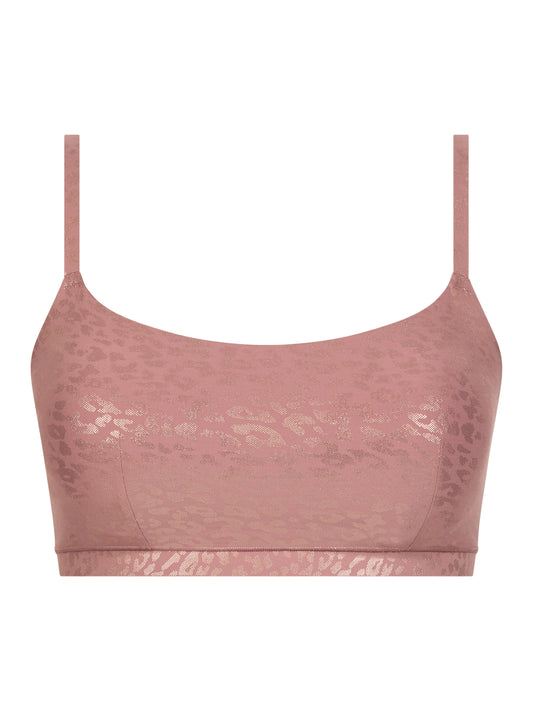 SOFTSTRETCH Bustier mit Rundhalsausschnitt (Pink Leo Shimmer)