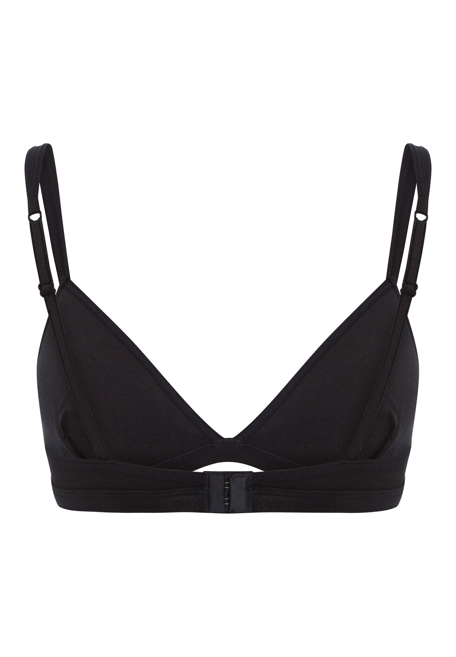 Skiny Damen Triangel BH gepaddet SKINY ADVANTAGE Cotton Stretch (Black)