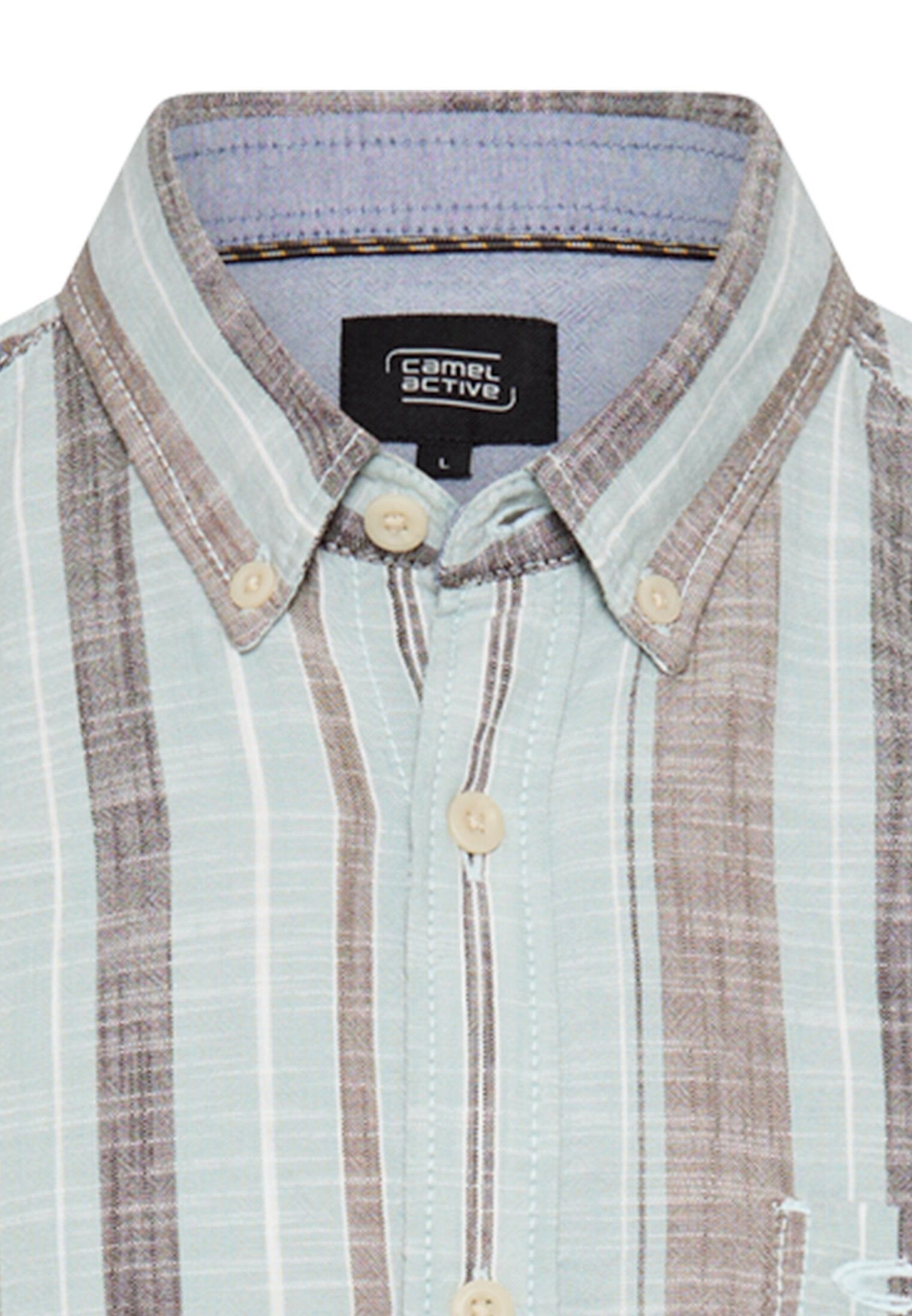 Karohemd aus reiner Baumwolle (Aqua Blue)