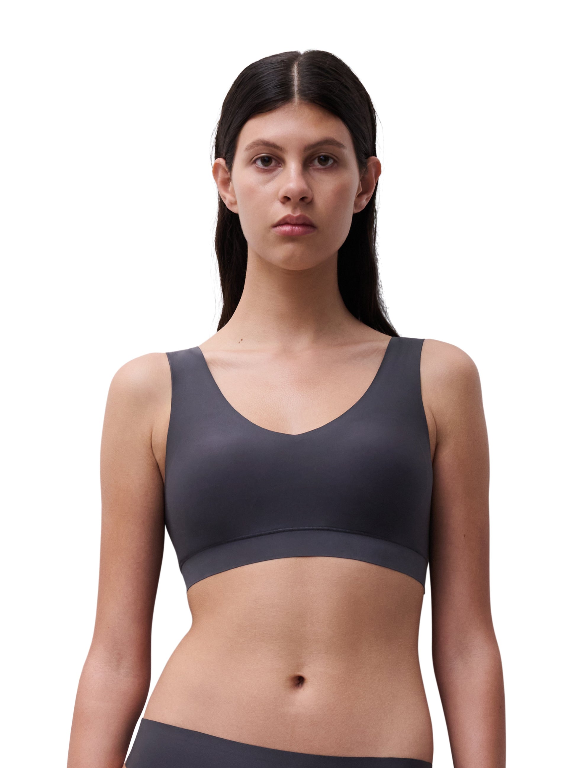 Softstretch Bustier mit Soft Cups (V-Ausschnitt) (0z3 Carbone)