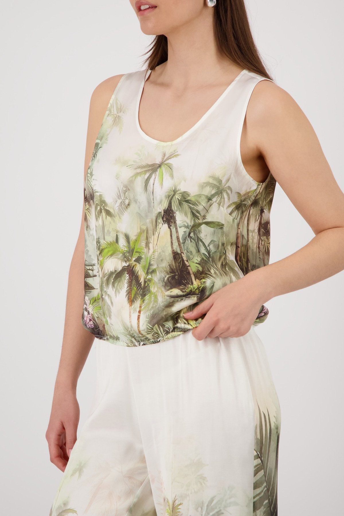 Top (Olive Gemustert)
