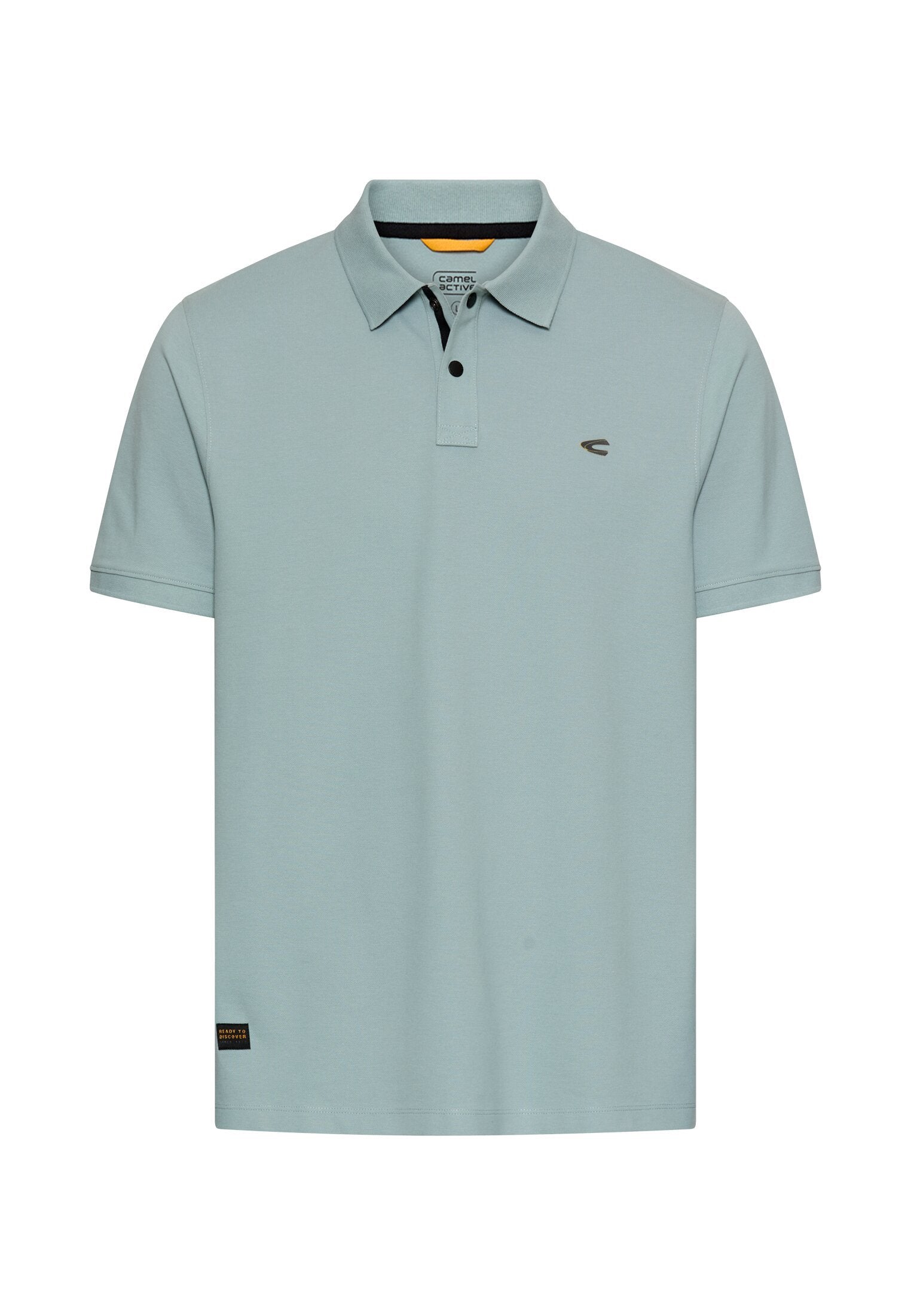 Poloshirt mit Kontrastdetails (Aqua Blue)