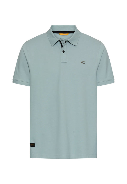 Poloshirt mit Kontrastdetails (Aqua Blue)