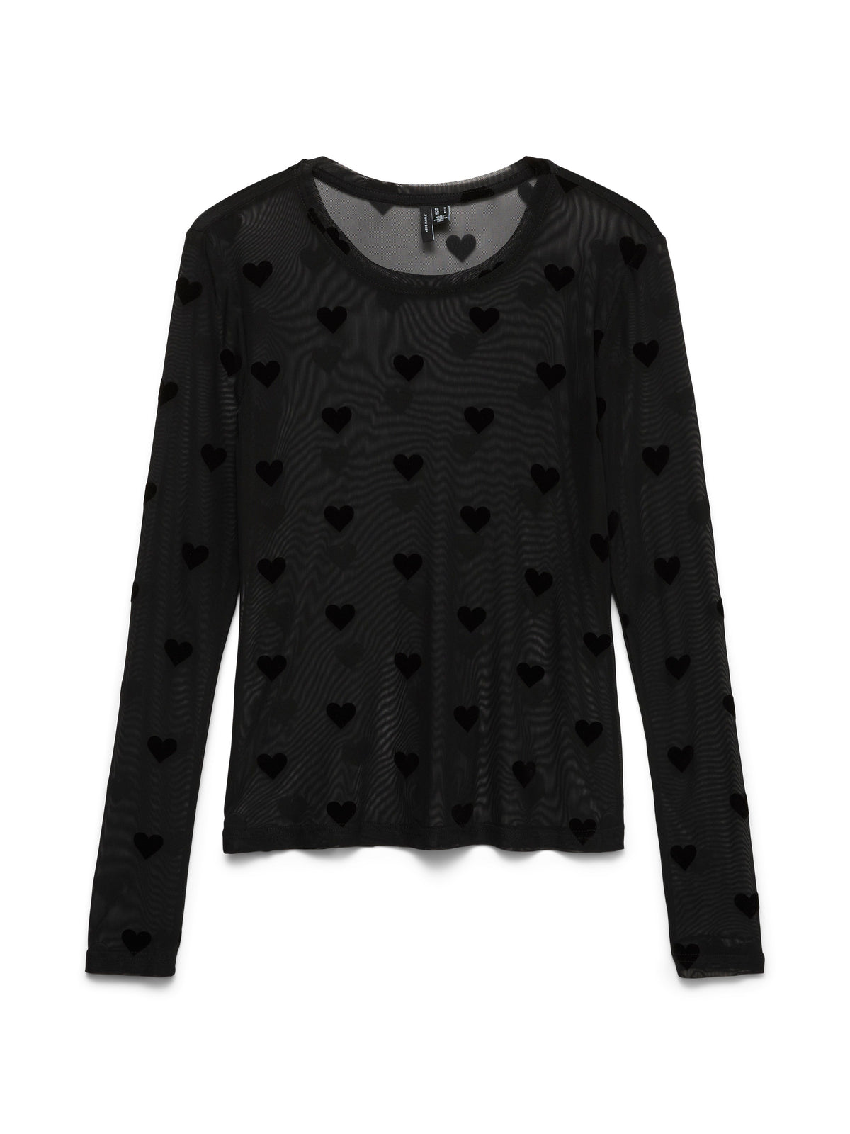 Vmlova Ls Mesh Top Jrs Noos (Black/hear)