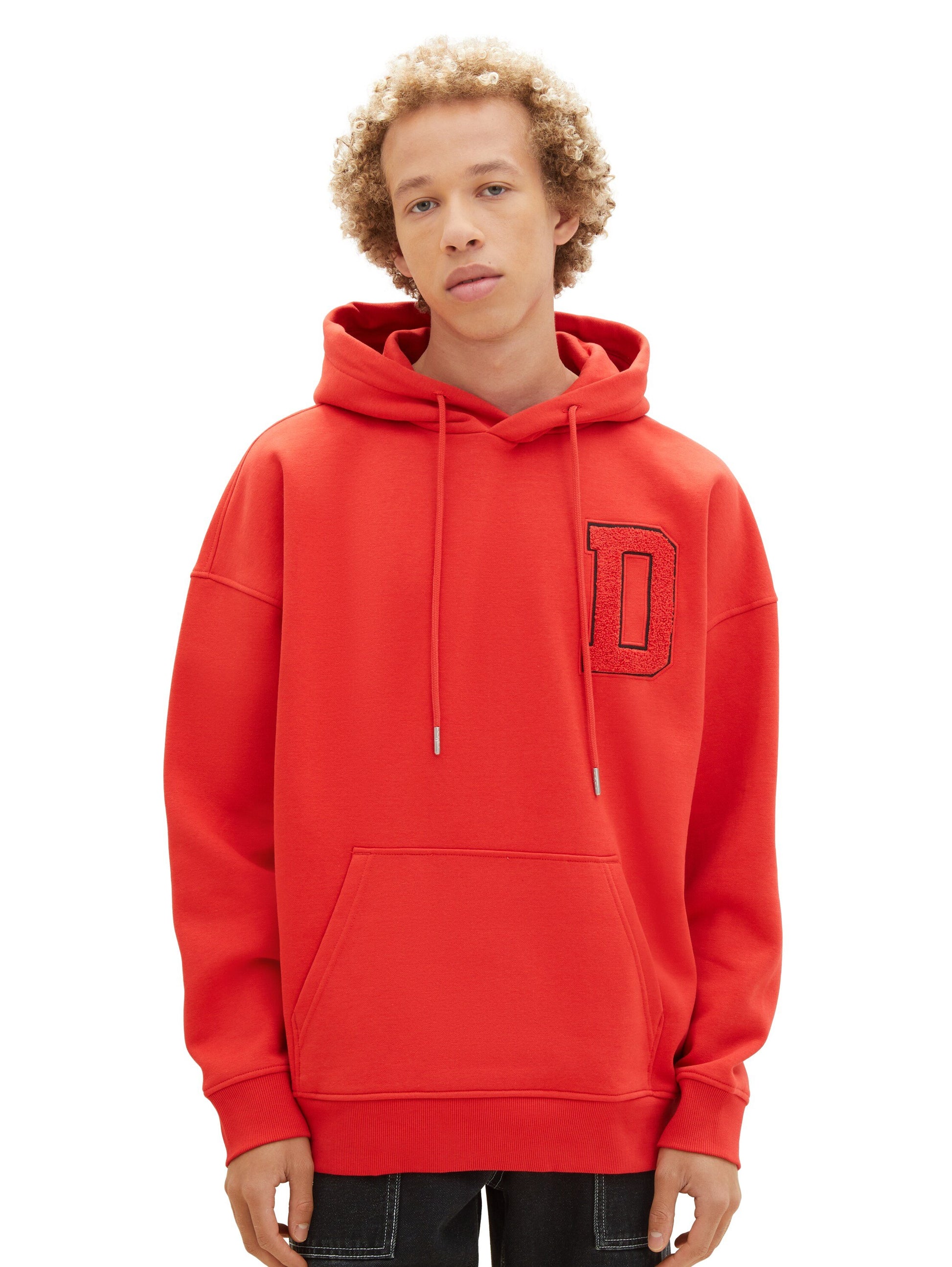Oversized Hoodie mit recyceltem Polyester (Clean Red)