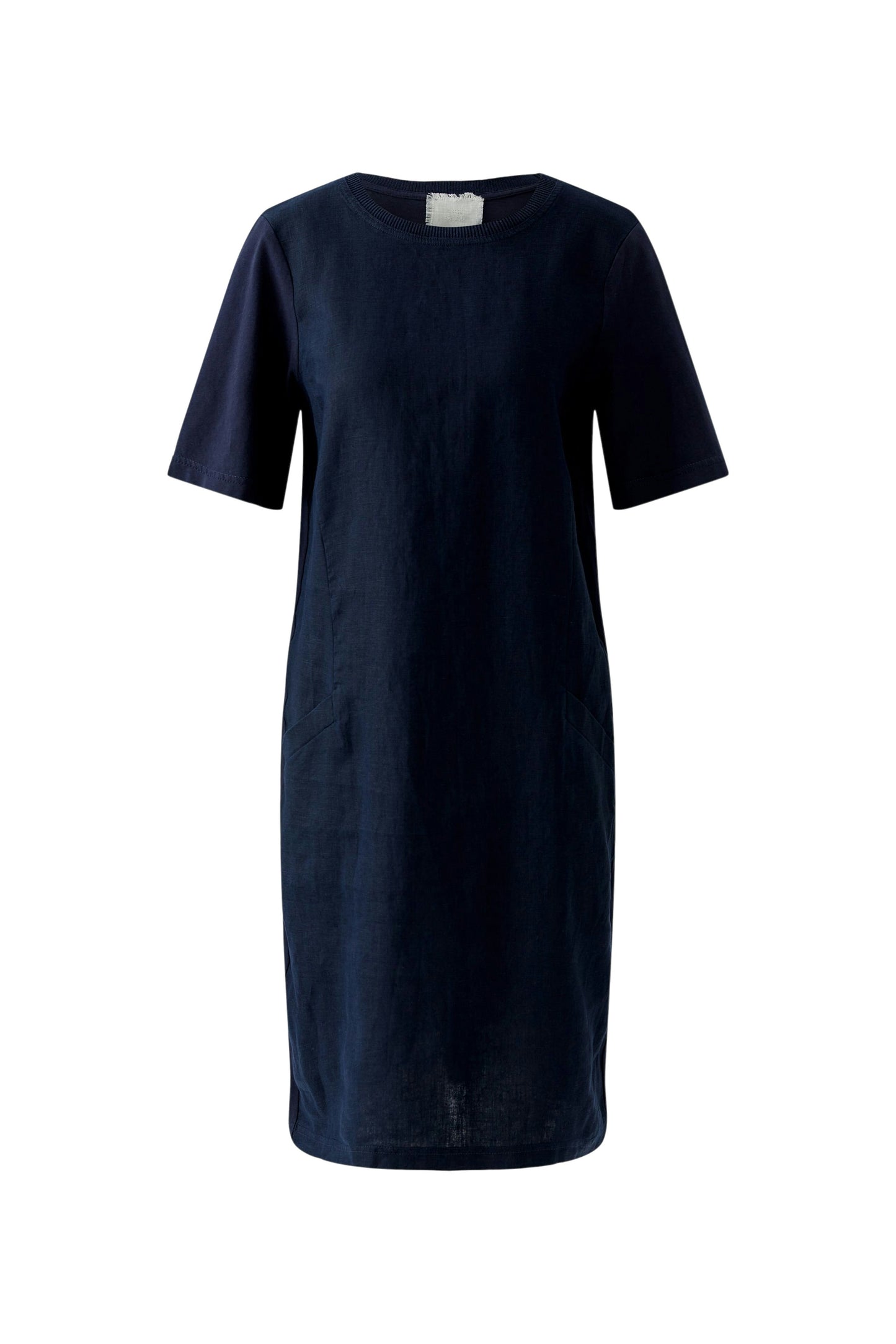 Kleid Leinen-Baumwollpatch (Darkblue)