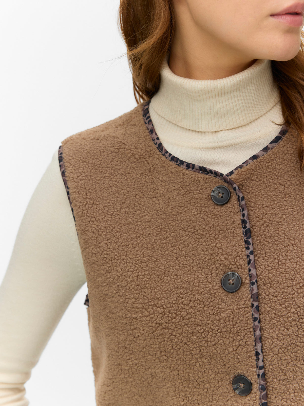 Vmmaya Sl Gilet Jrs Btq (Fossil/leo)