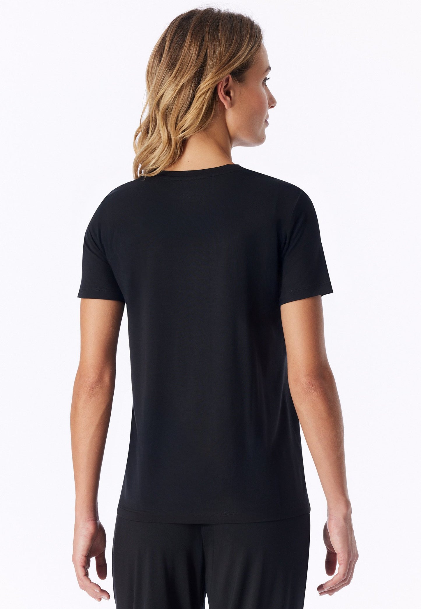 T-Shirt Rundhals (Schwarz)