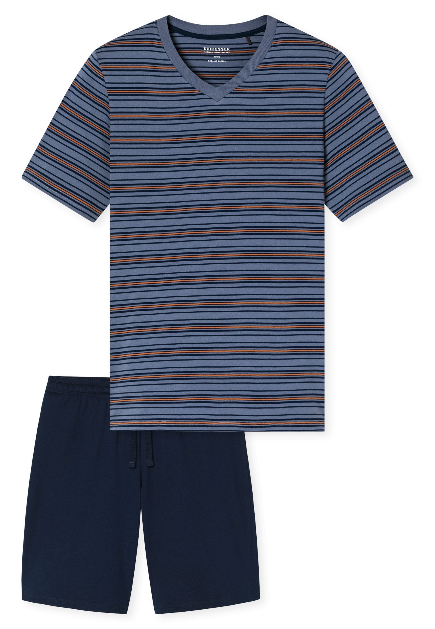 Schlafanzug kurz (Blaugrau)