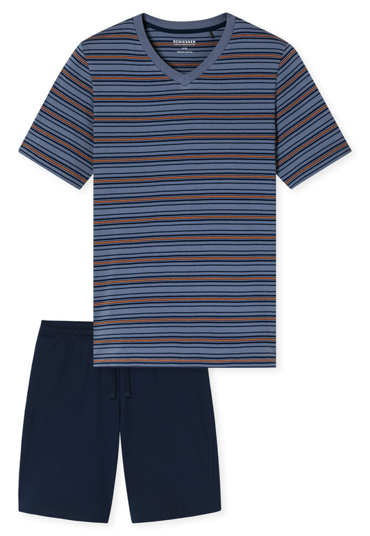 Schlafanzug kurz (Blaugrau)
