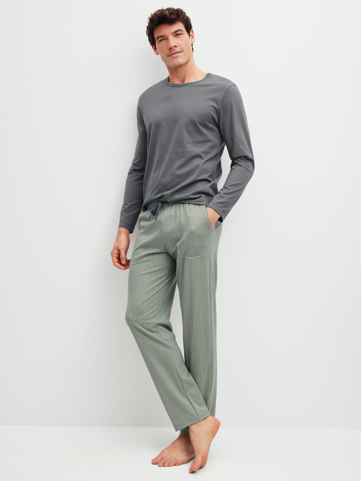 HERREN Shirt langarm (Tornado Grey)