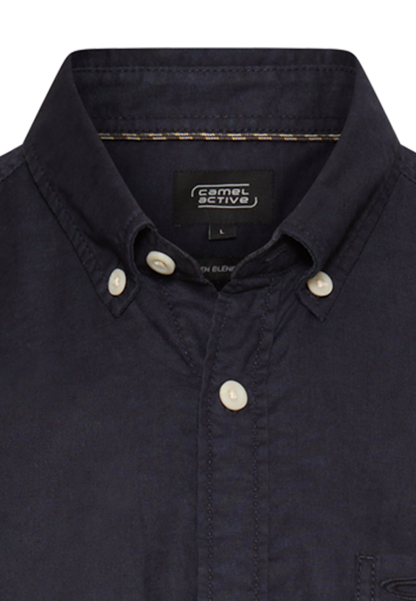 Kurzarmhemd aus Leinenmix (Dark Navy)