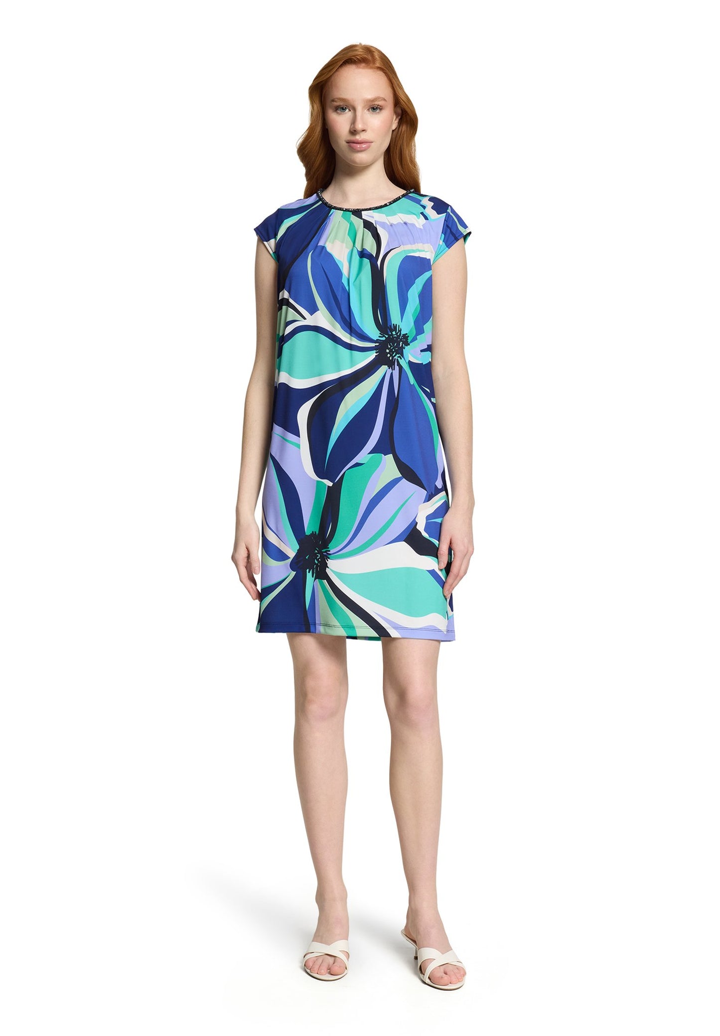 Jerseykleid (Blue/green)