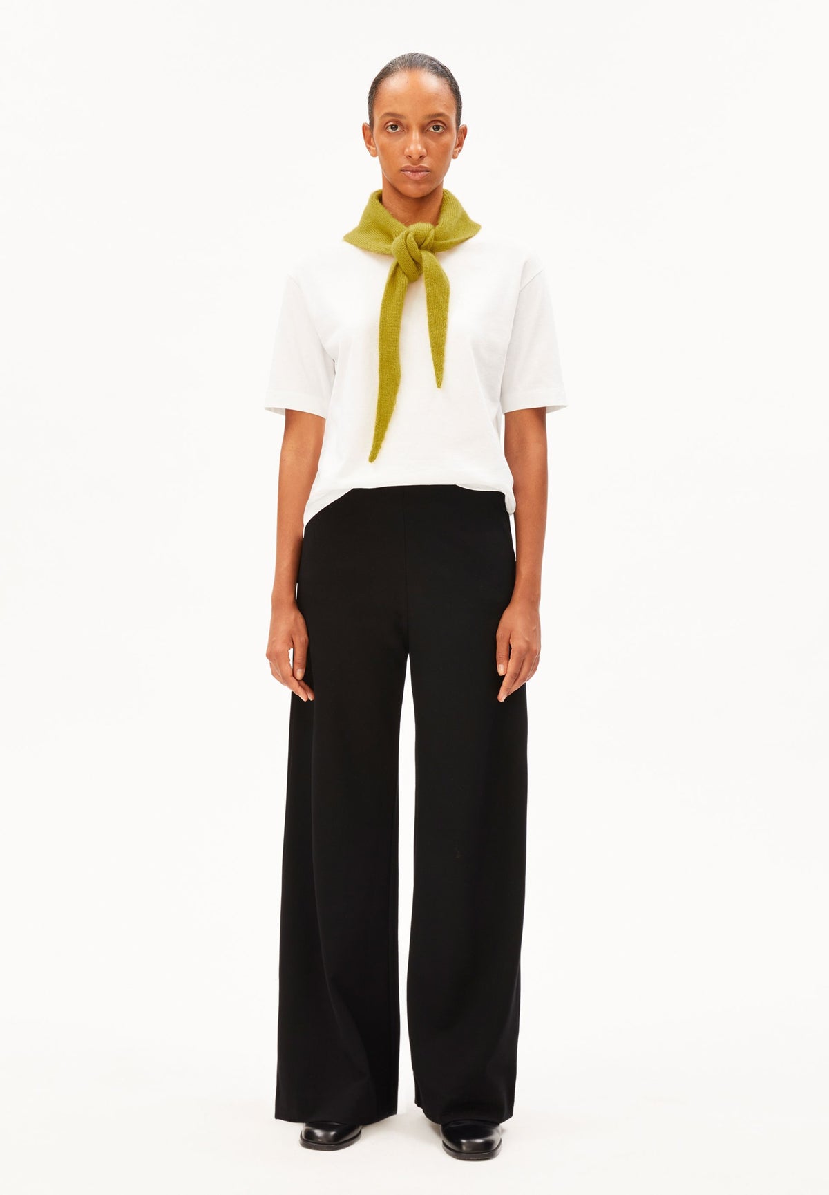 Basic Jersey Wide Leg Pant (Black)