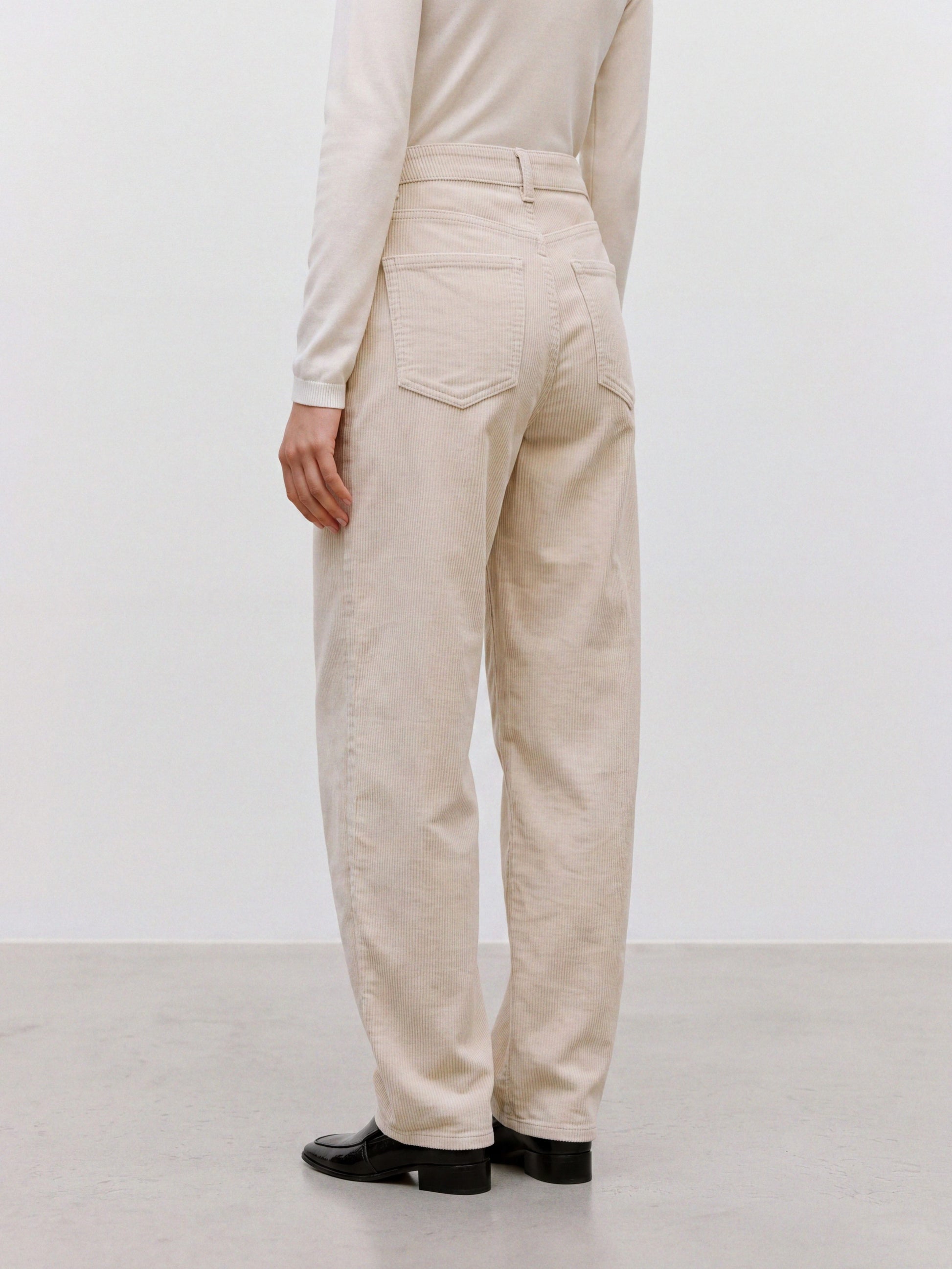 Vmbillie Hr Barrel Ank Cord Pants Noos (Oatmeal)