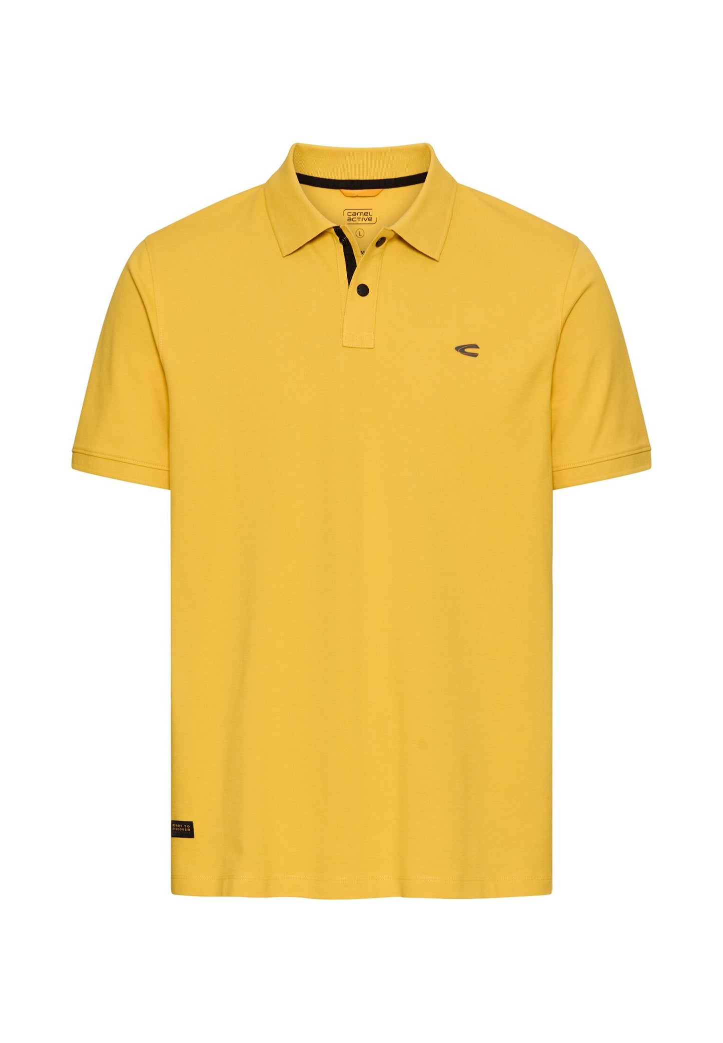 Poloshirt mit Kontrastdetails (Sun Yellow)
