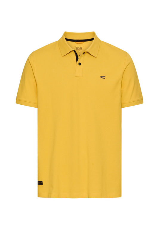 Poloshirt mit Kontrastdetails (Sun Yellow)