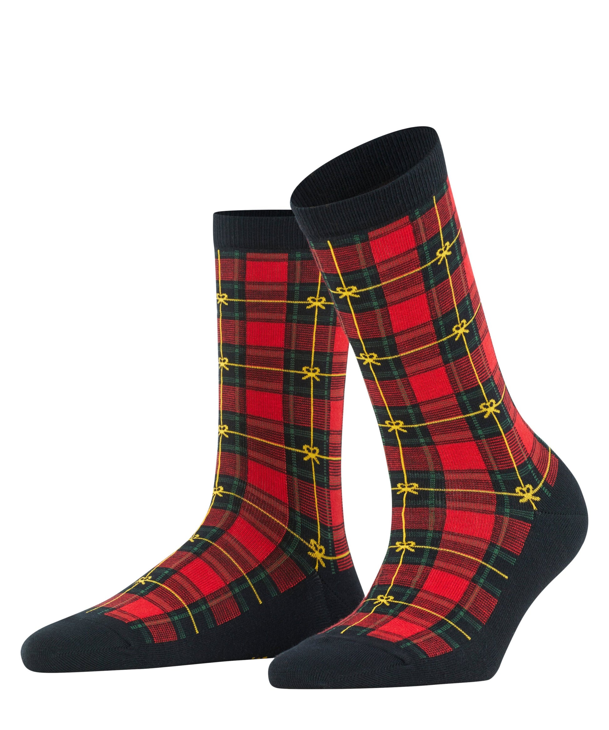 Burlington X-Mas Tartan Damen Socken (Black)