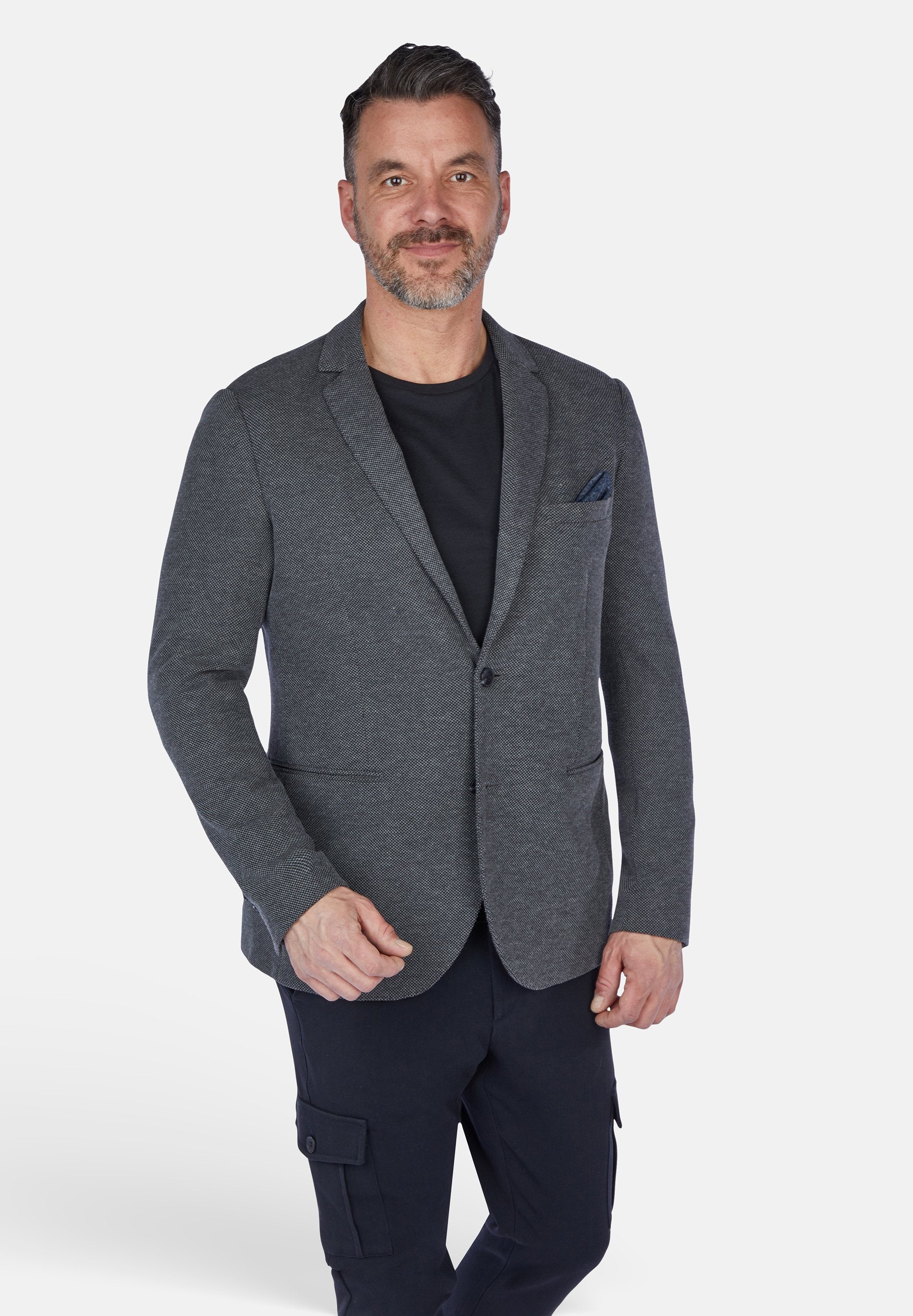 2 Tone Winter Blazer (Dark Anthra)