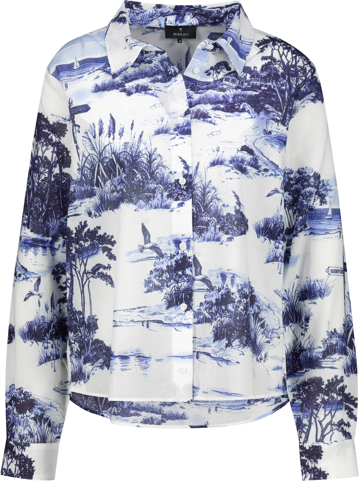 Bluse (Marine Gemustert)