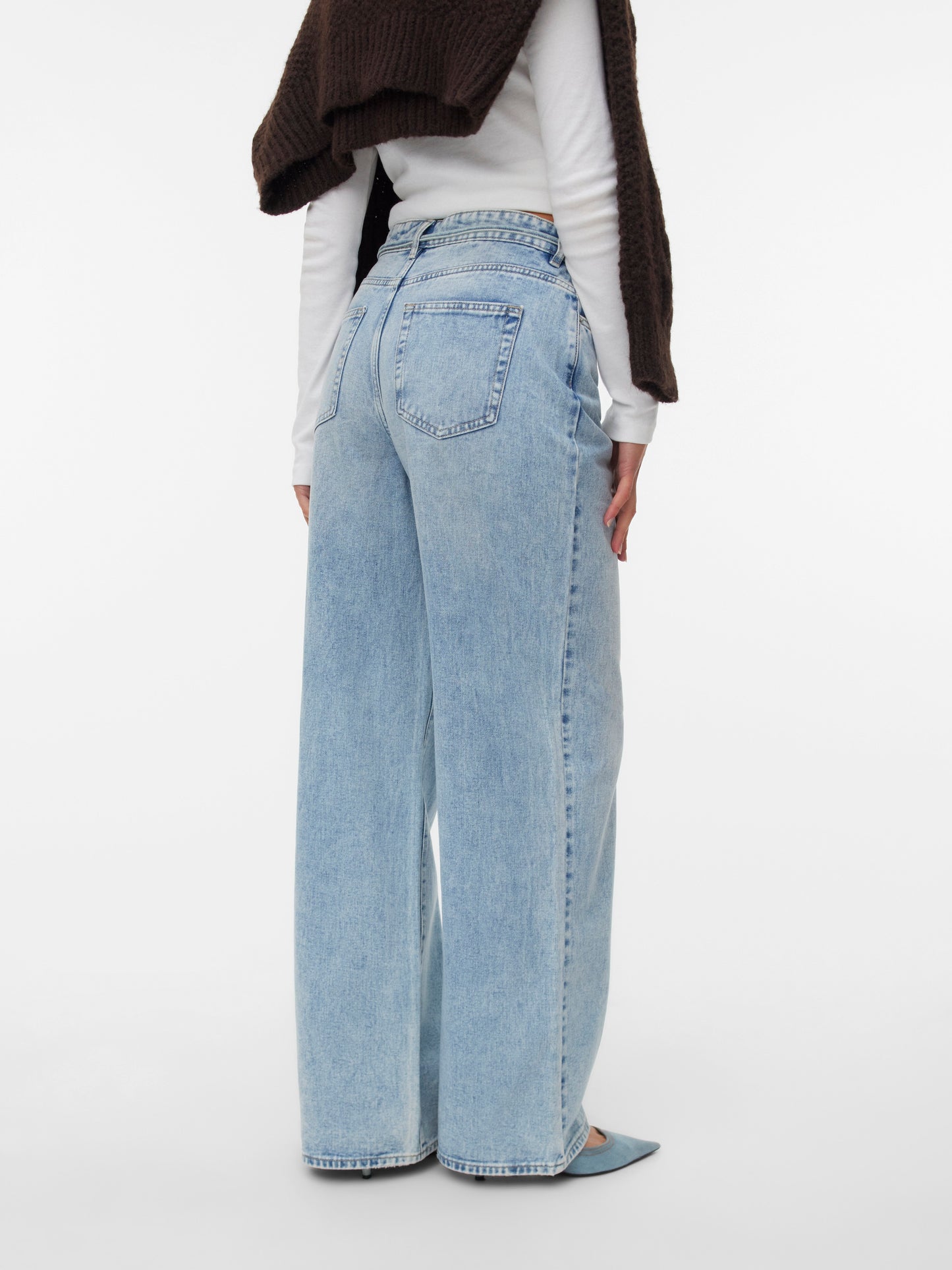 Vmwien Mr Wide Belt Jeans Si338 Noos (Light Blue De)