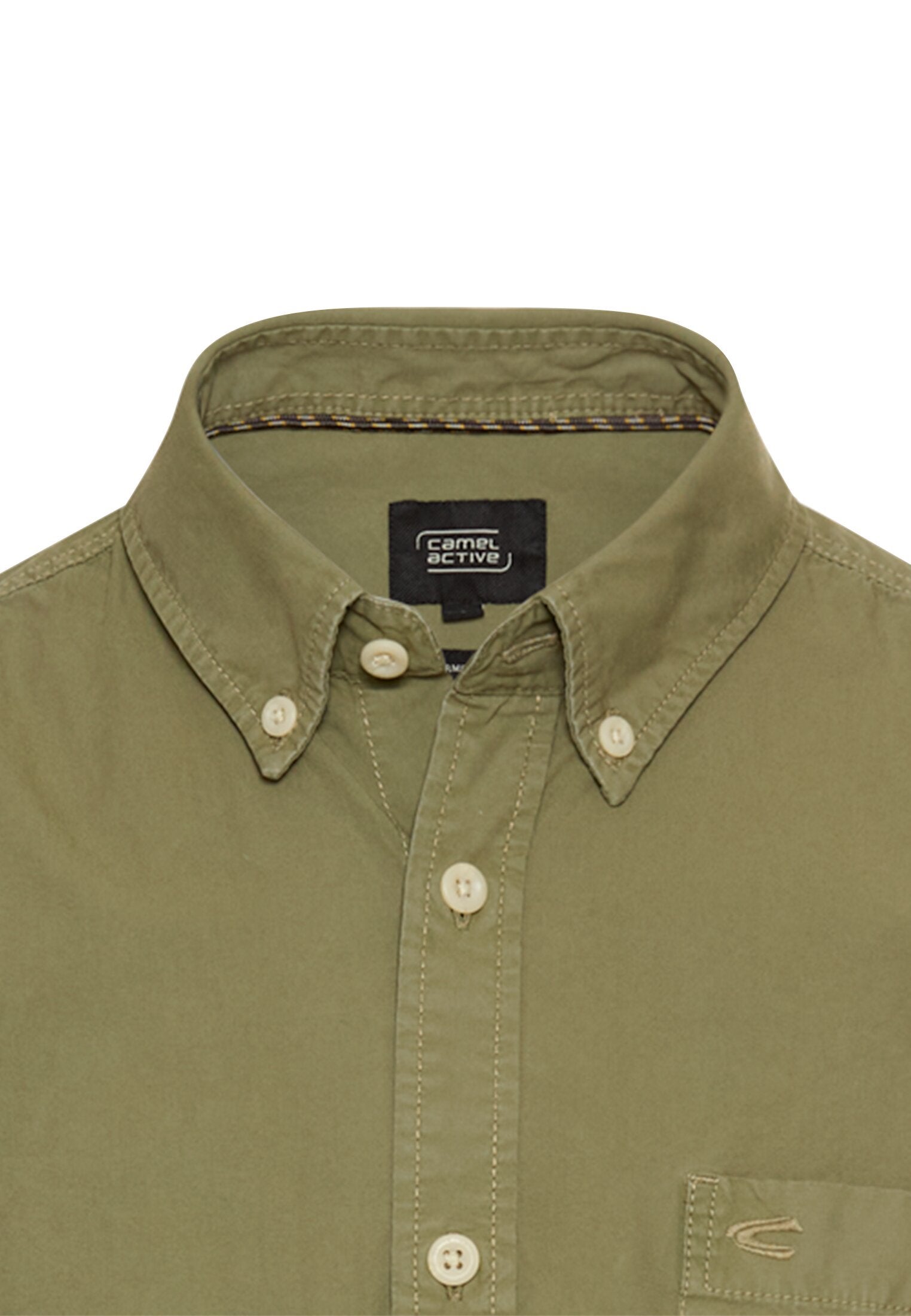Baumwollhemd mit Brusttasche (Dusty Khaki)