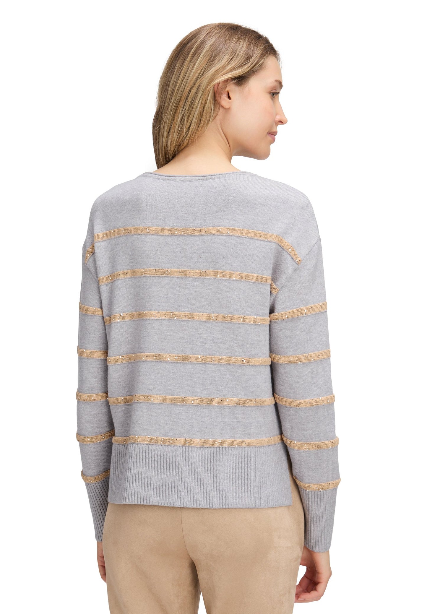 Strickpullover (Patch Grey/beig)