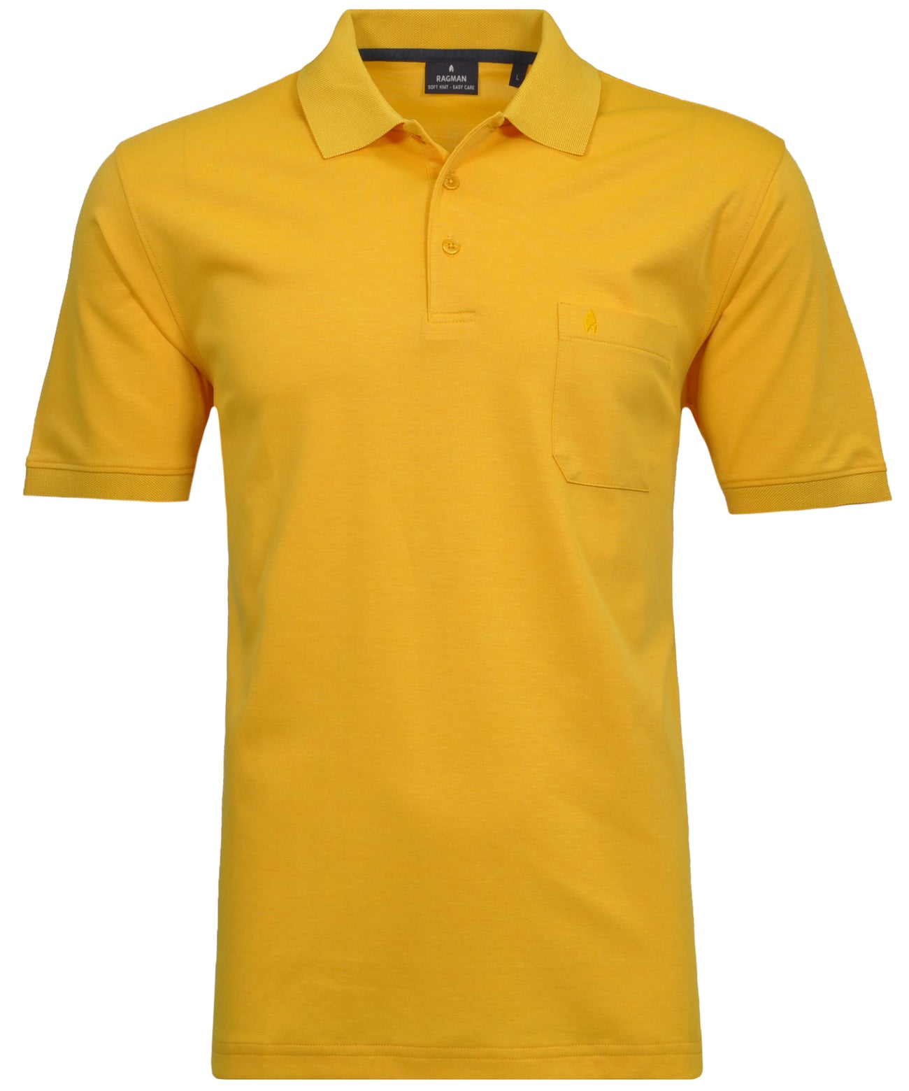 RAGMAN Kurzarm Softknit Poloshirt (Gelb)