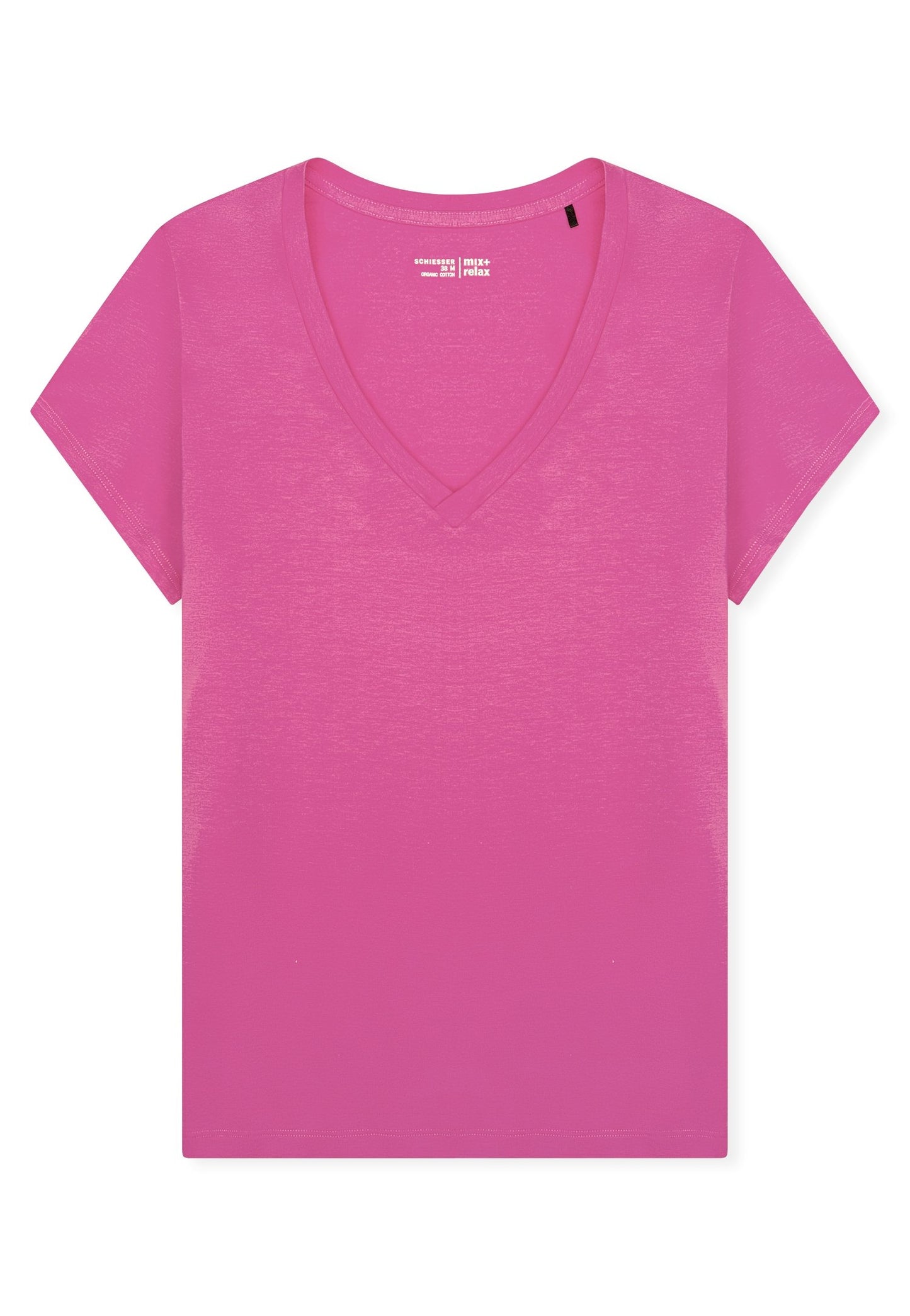 T-Shirt V-Ausschnitt (Fuchsia)