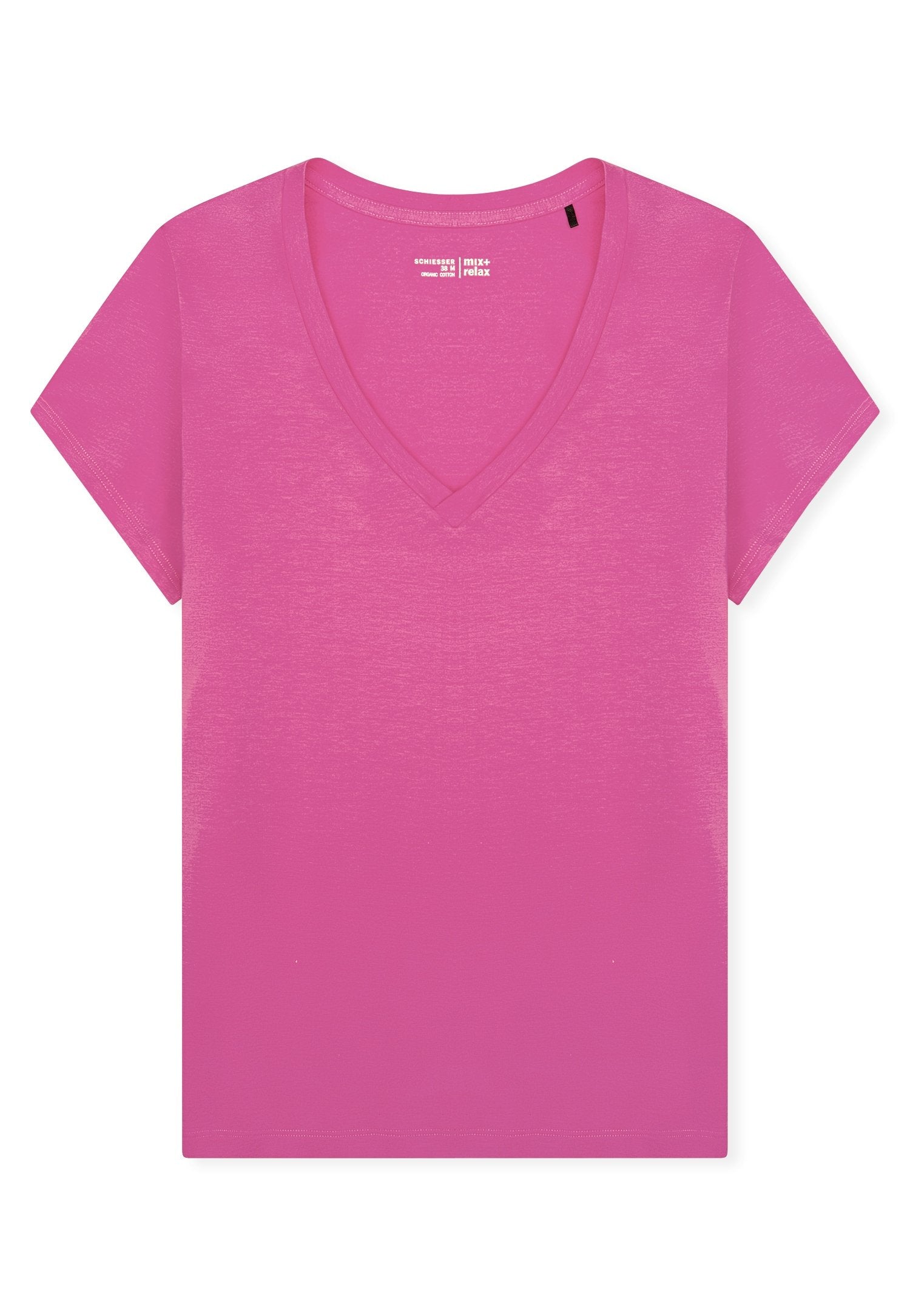 T-Shirt V-Ausschnitt (Fuchsia)