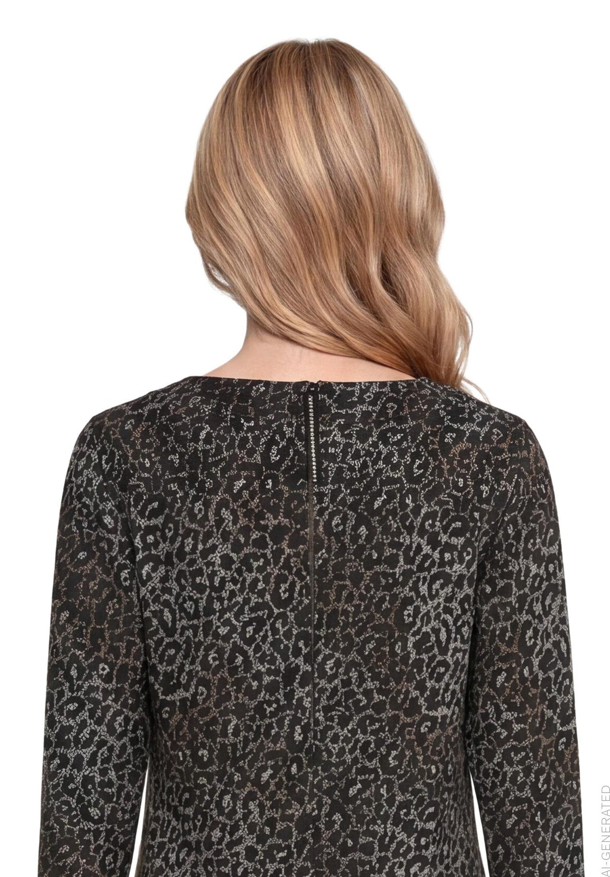 Jerseykleid (Black/beige)