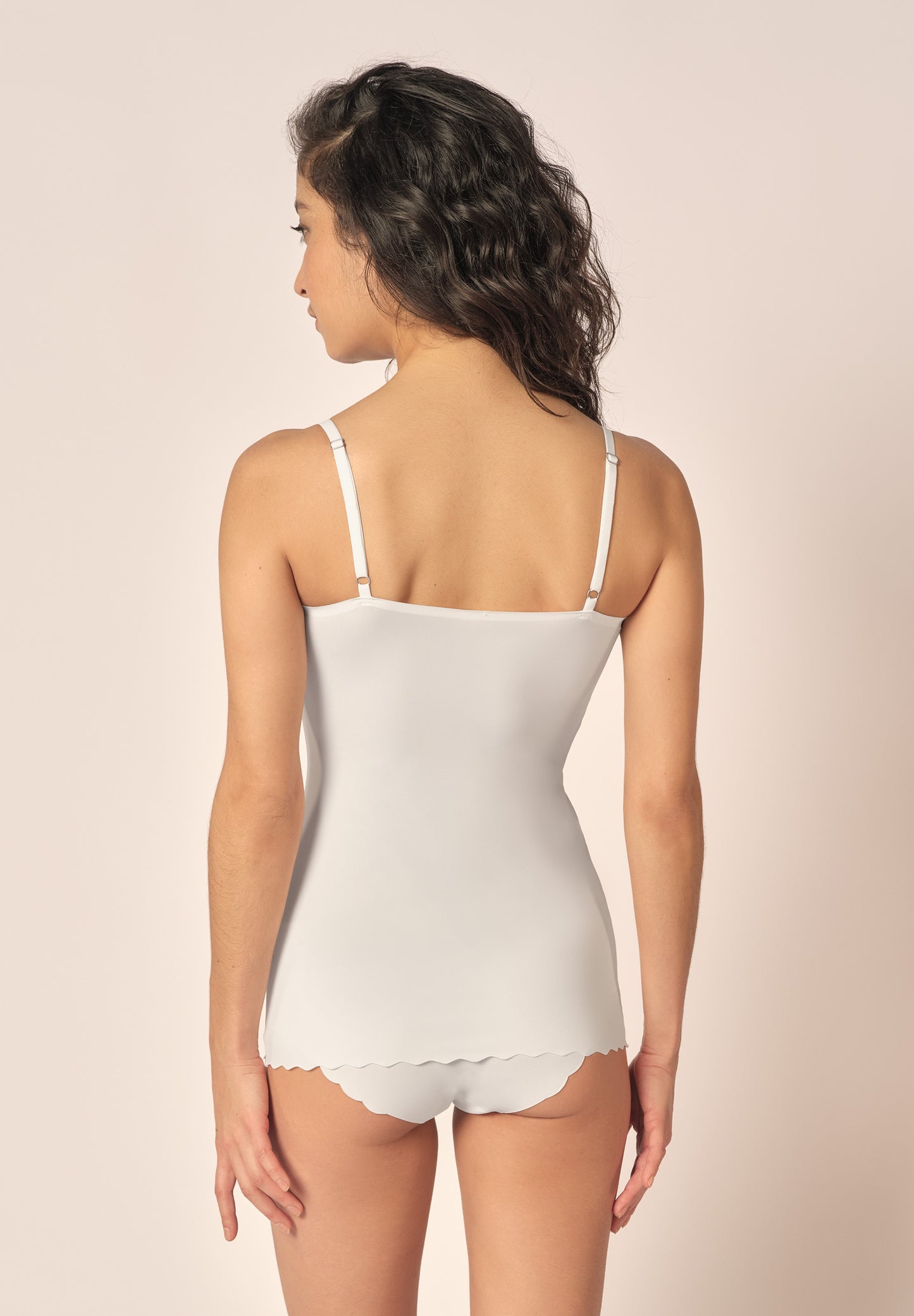 Skiny Damen Spaghettishirt herausnehmbare Pads Micro Essentials (White)
