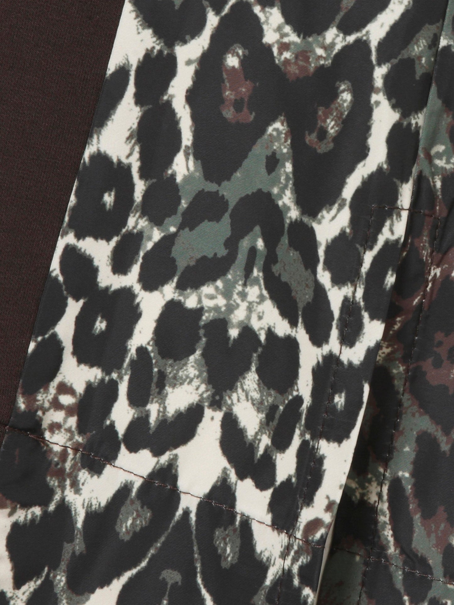 Sweatshirt Stehkragen 1/1 Arm Materialmix (Coffee Multicolo)