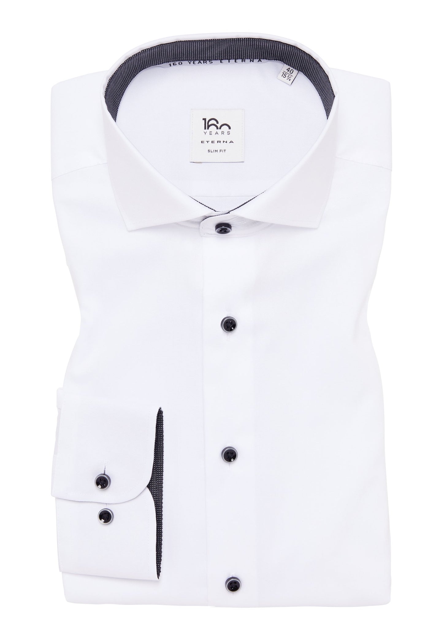 Hemd Pinpoint Langarm (Weiss)