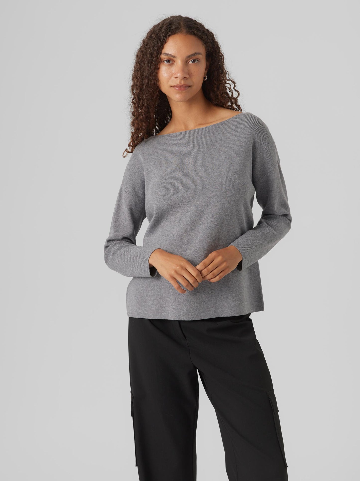 Vmnancy Ls Boatneck Pullover Ga (Black)