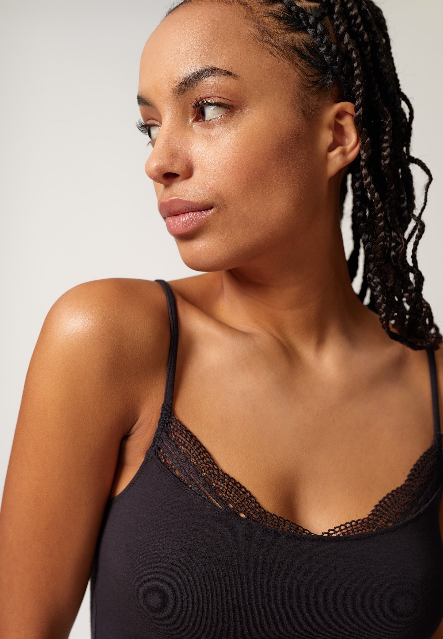 Skiny Damen Spaghettishirt Classicotton (Black)