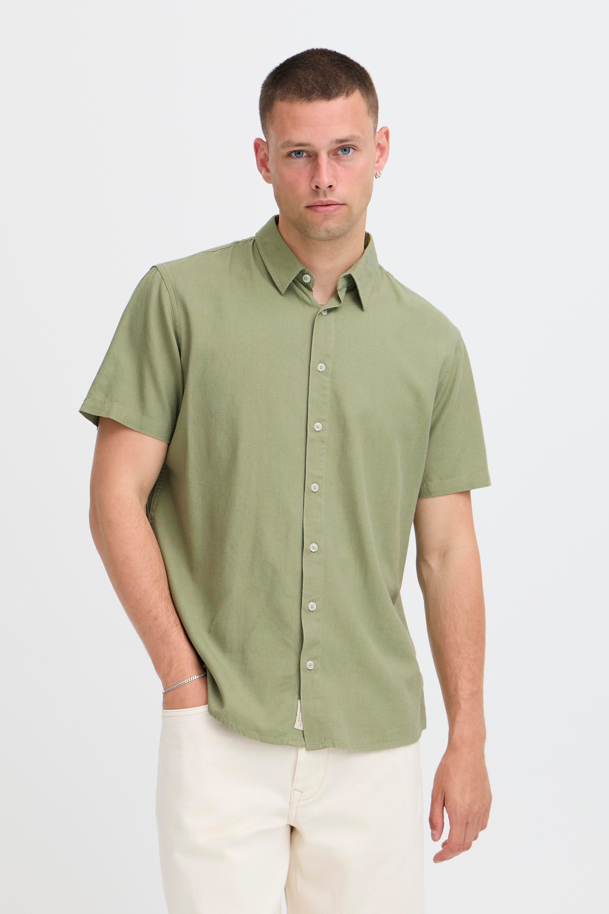 Bhbobby Linen S/s (Oil Green)