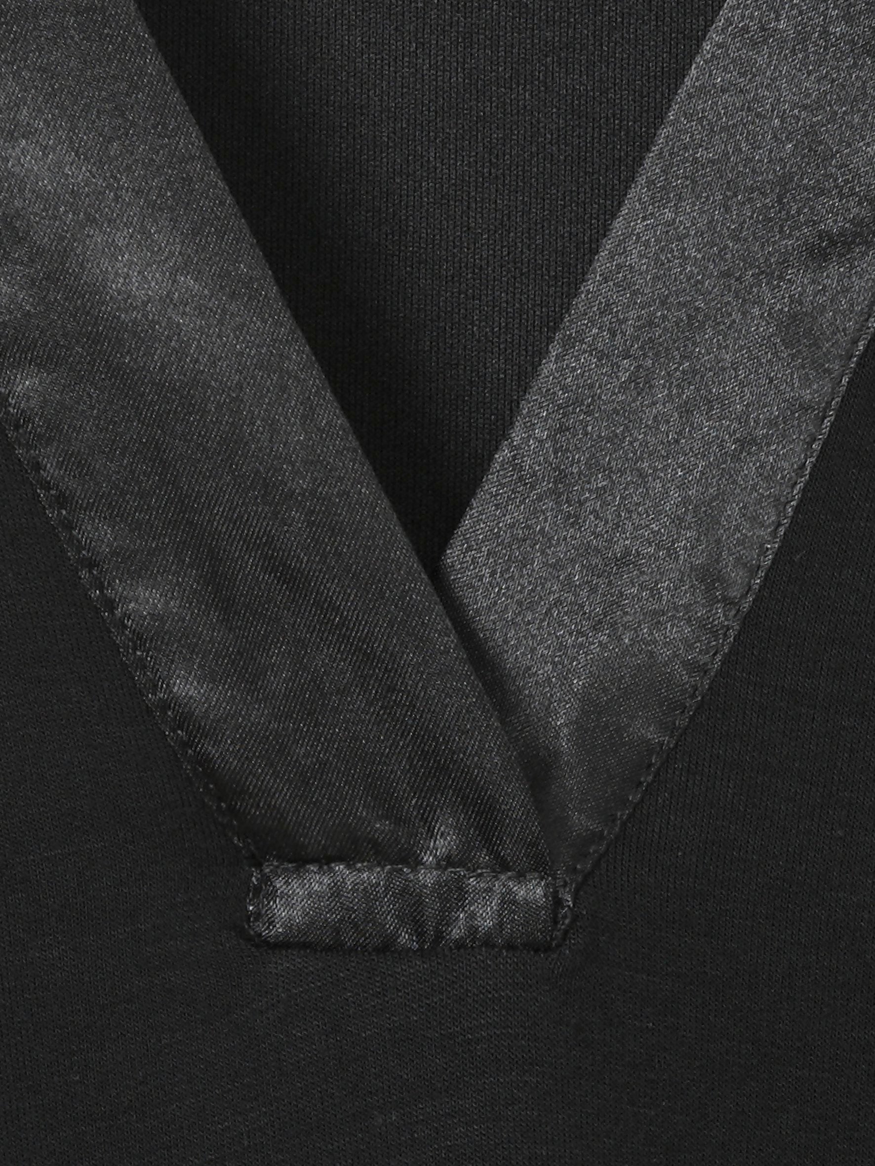 Sweatshirt Kapuze 1/1 Arm Materialmix (Black)