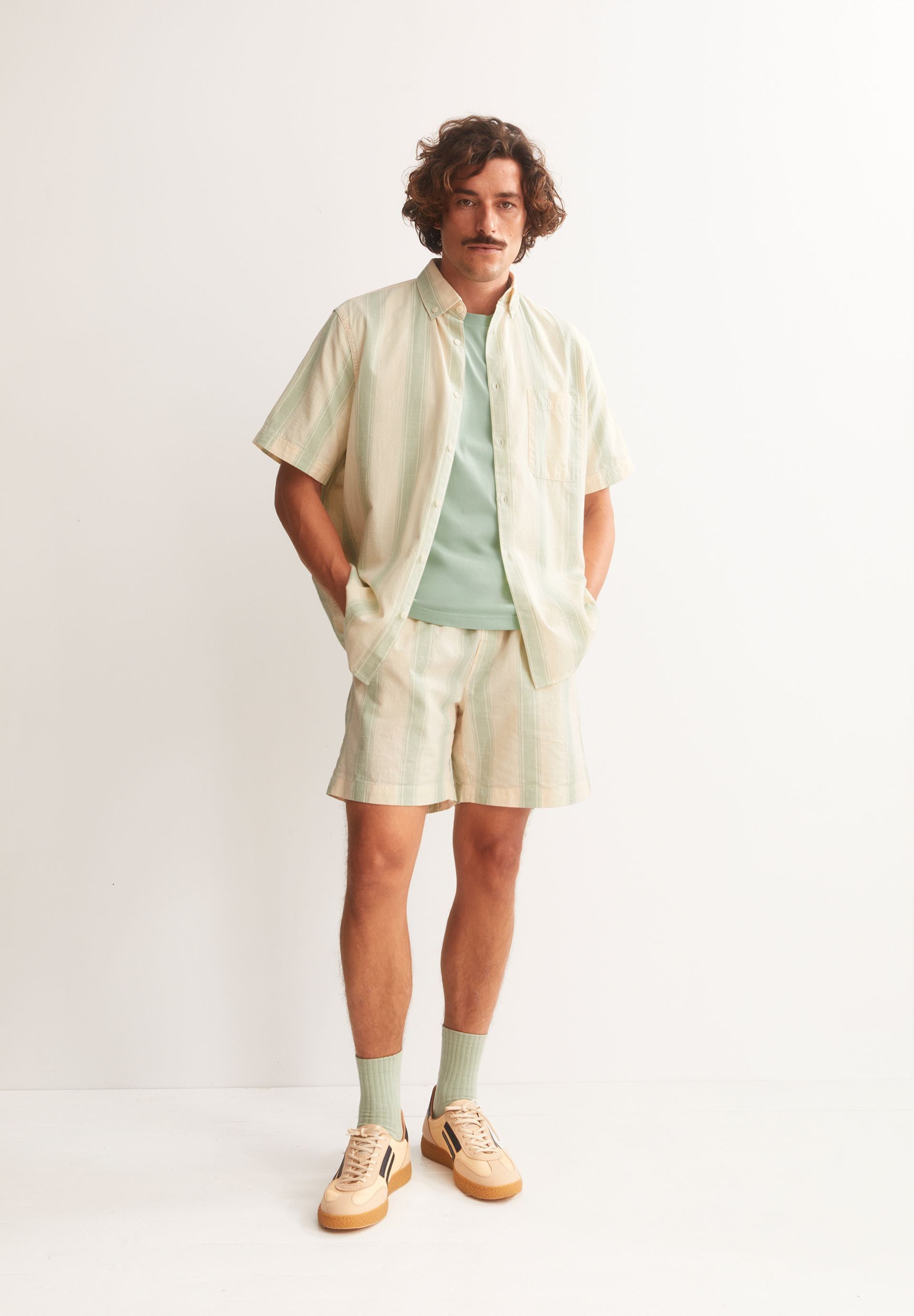 Striped Shortsleeve Shirt (Foam)