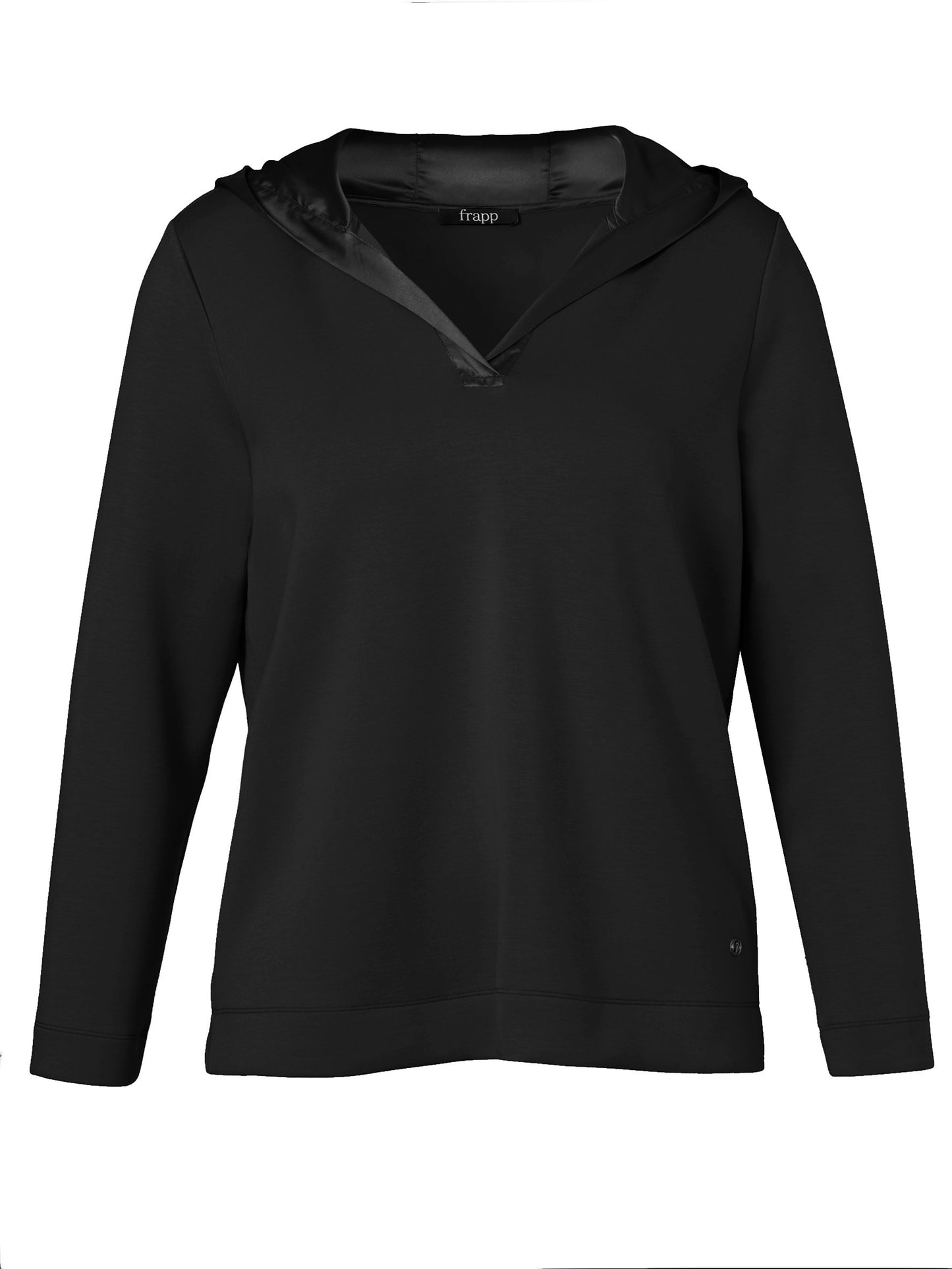 Sweatshirt Kapuze 1/1 Arm Materialmix (Black)