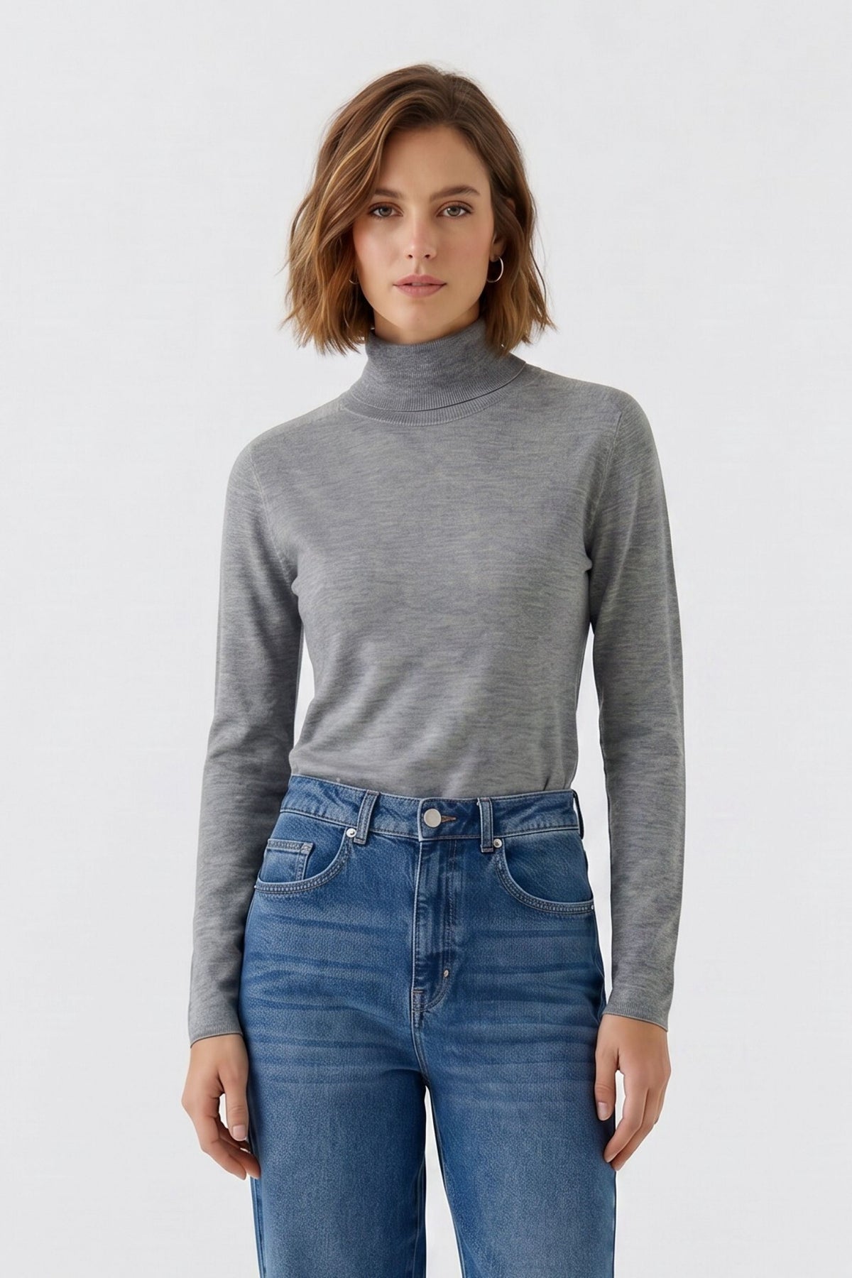 Rollkragenpullover (Grey)