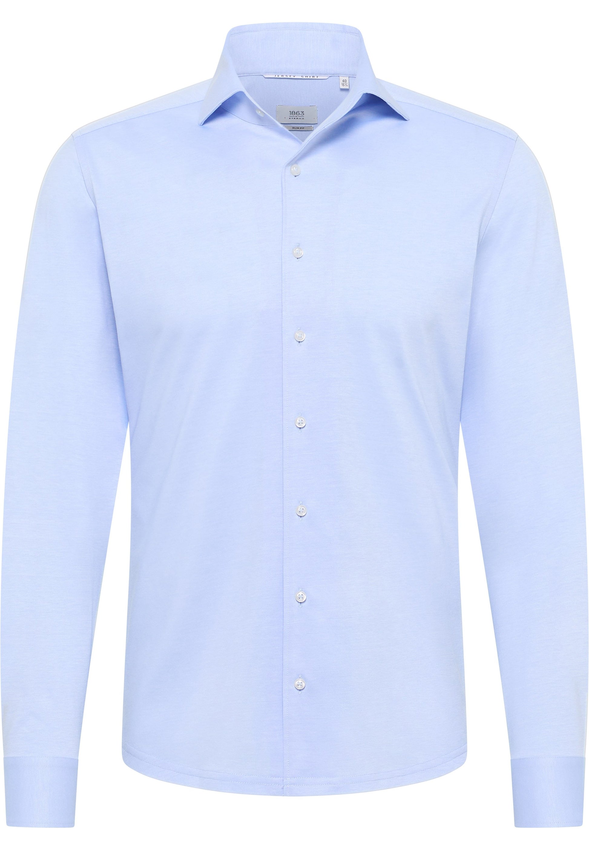 Hemd Jersey Langarm (Himmelblau)