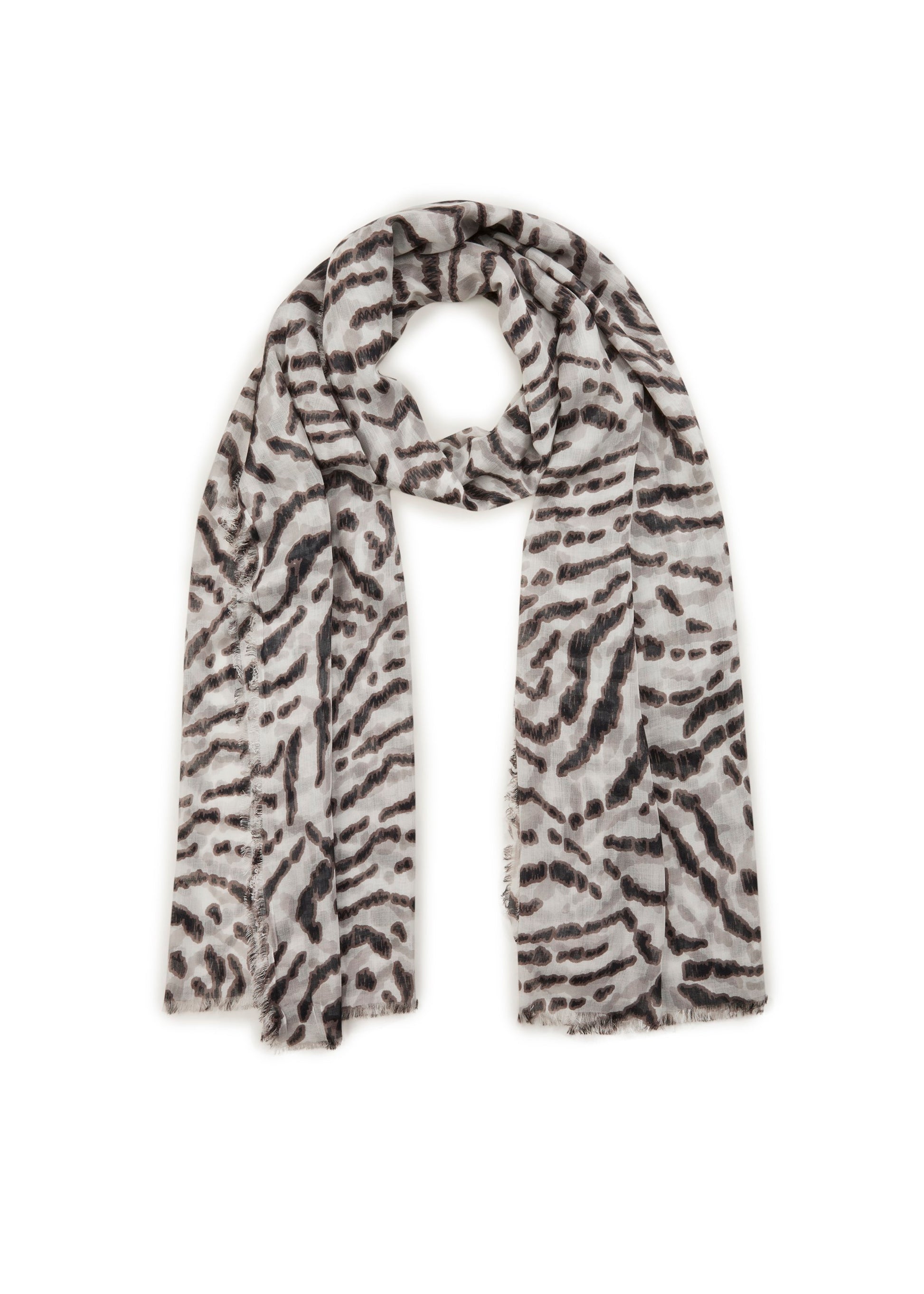Softer Schal aus feinem Bambus mit Leoparden-Muster (Gry2 Grau)