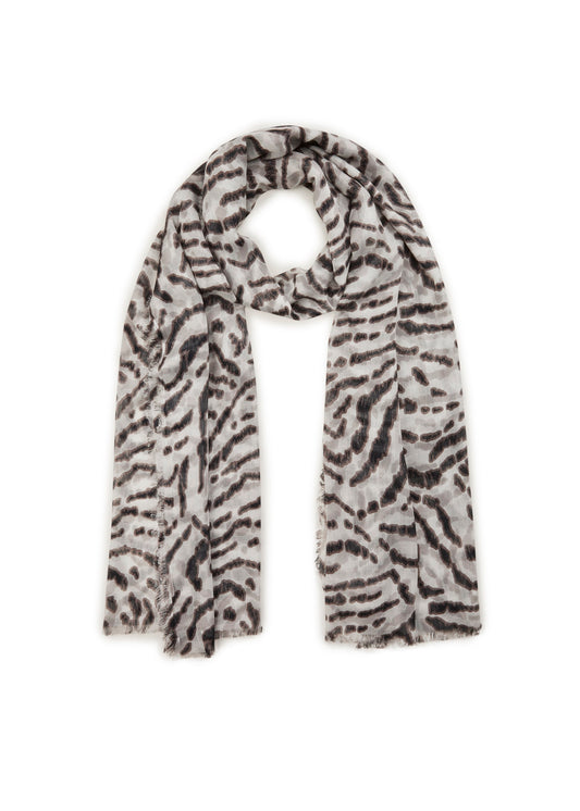 Softer Schal aus feinem Bambus mit Leoparden-Muster (Gry2 Grau)