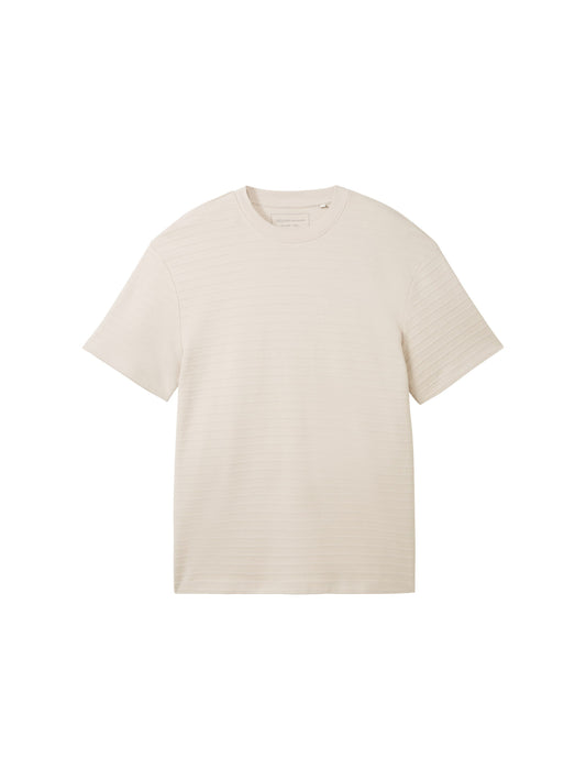 T-Shirt mit Struktur (Cold Beige)