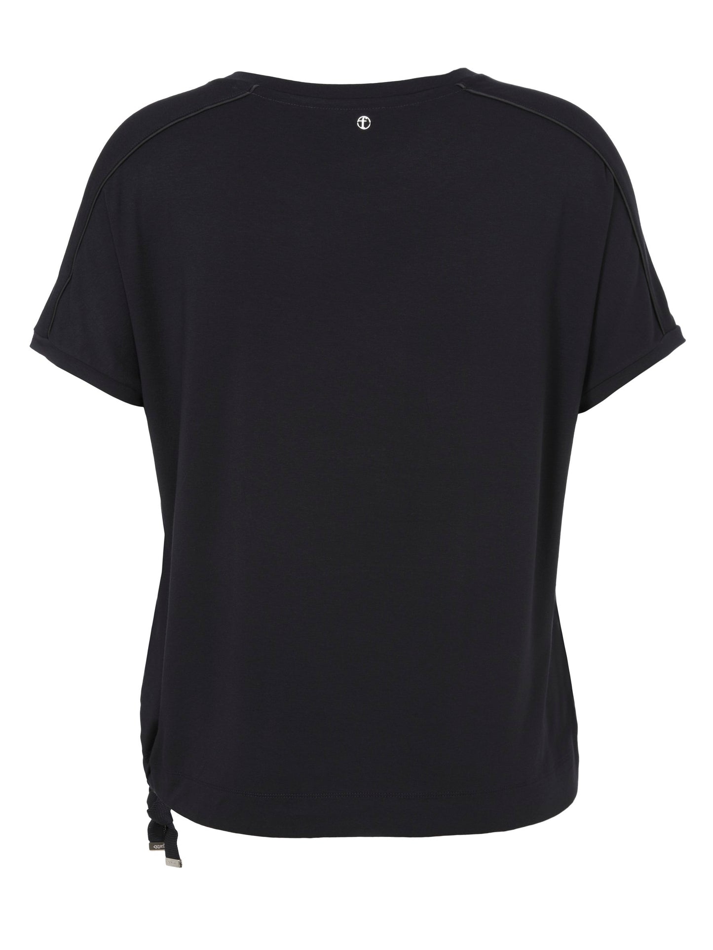 Bluse Rundhals ohne Arm Druck (Anthracite Multi)