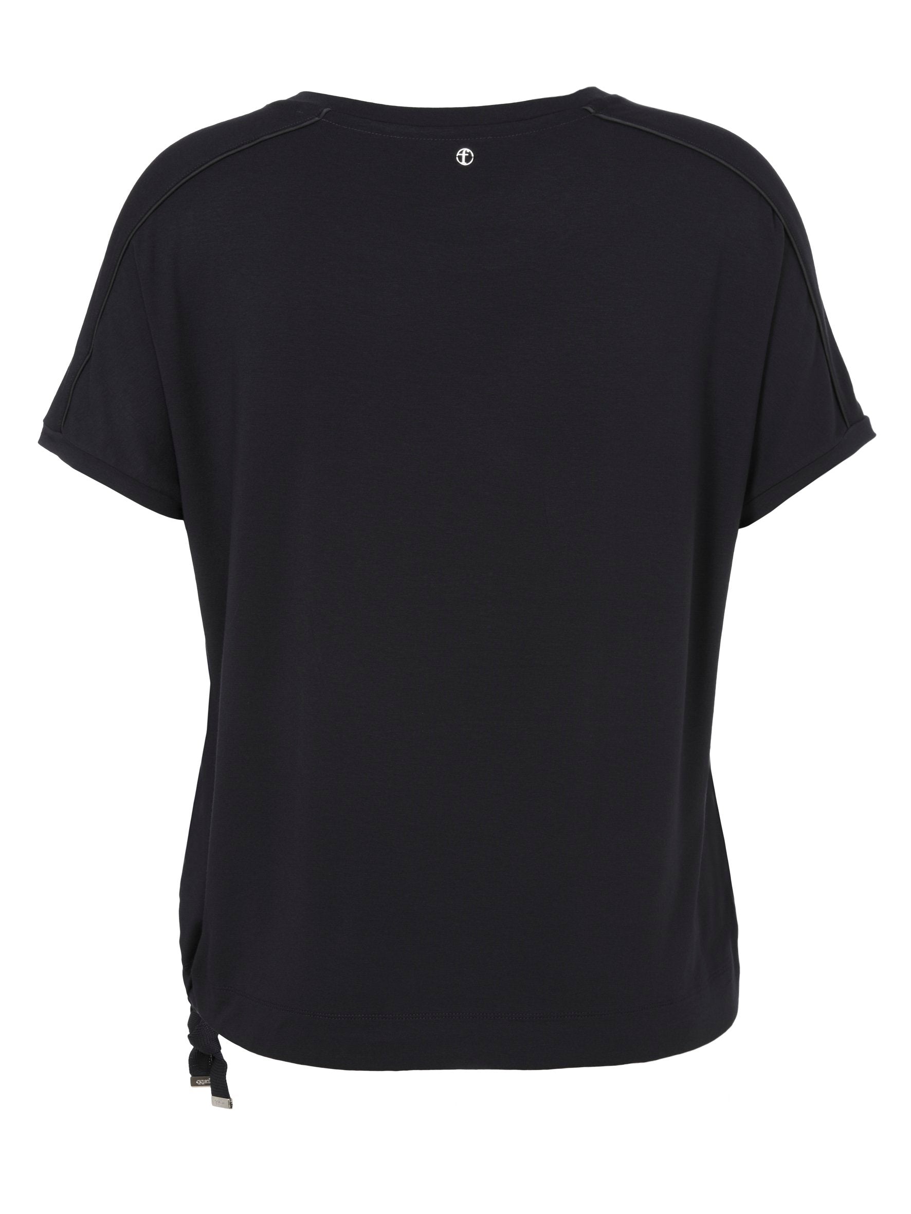 Bluse Rundhals ohne Arm Druck (Anthracite Multi)